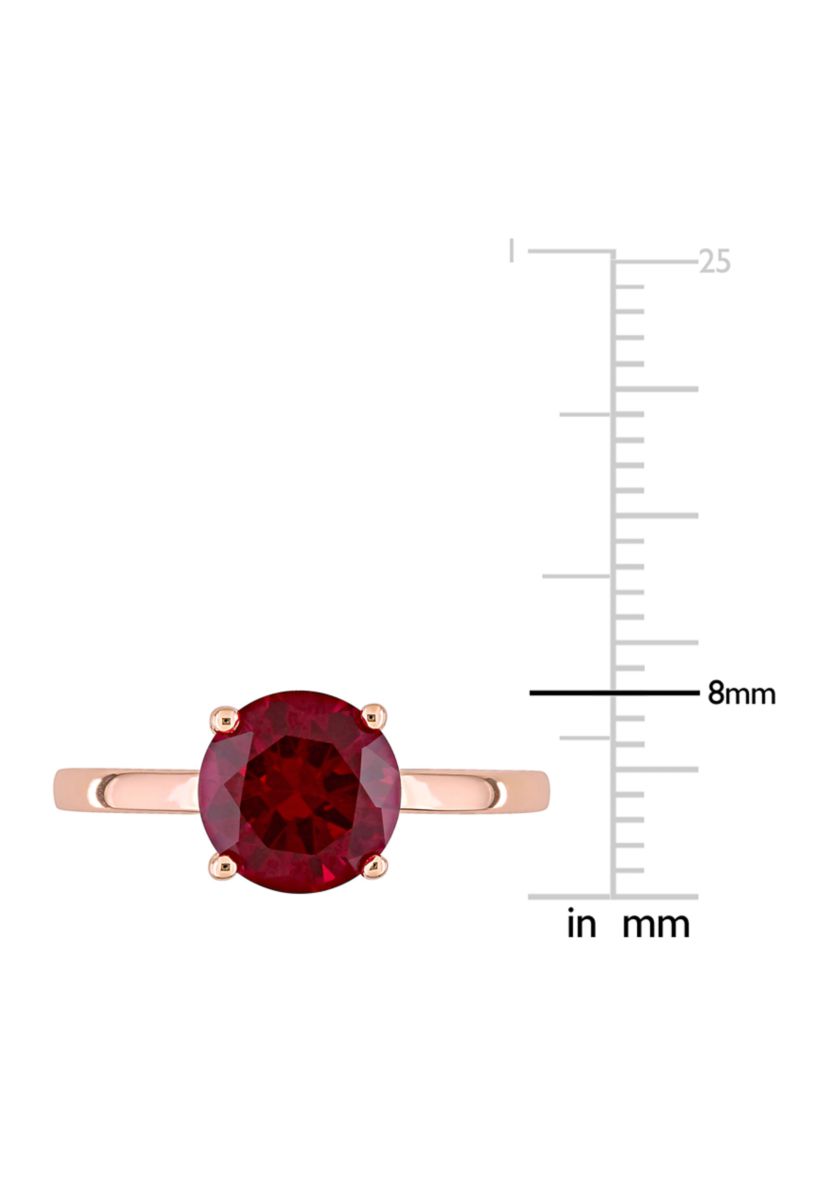 2.37 ct. t.w. Created Ruby Solitaire Ring in 10k Rose Gold