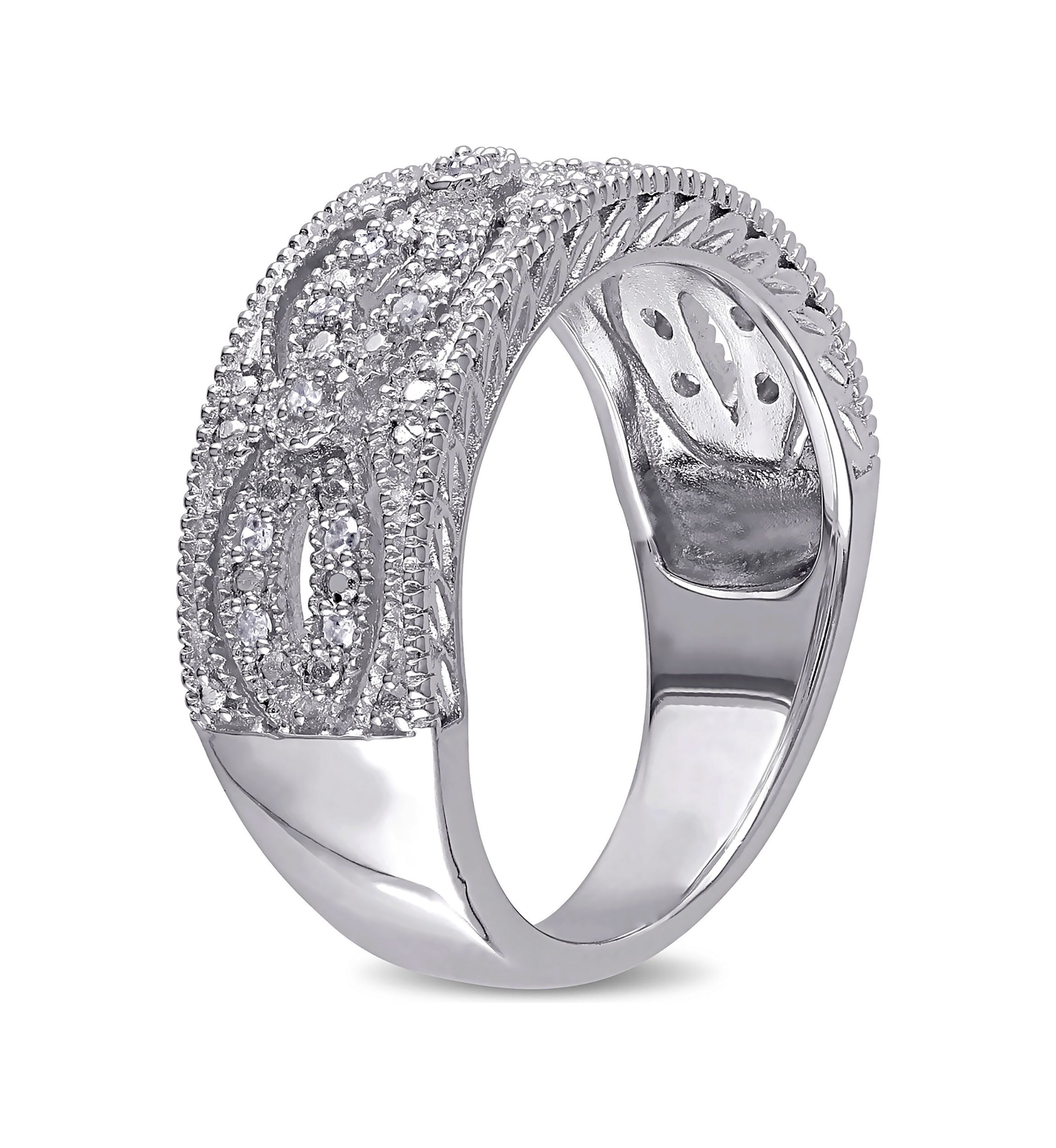 1/10 ct. t.w. Diamond Vintage Ring In Sterling Silver