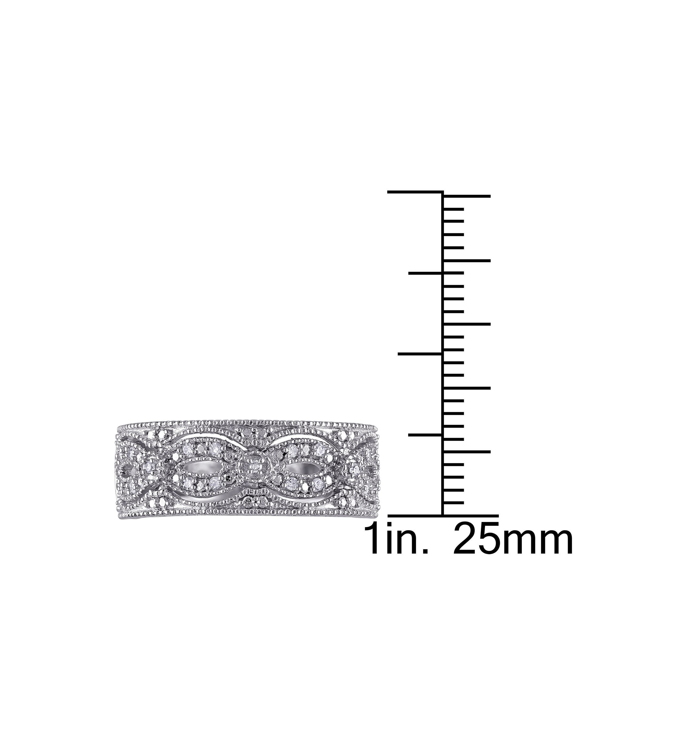 1/10 ct. t.w. Diamond Vintage Ring In Sterling Silver