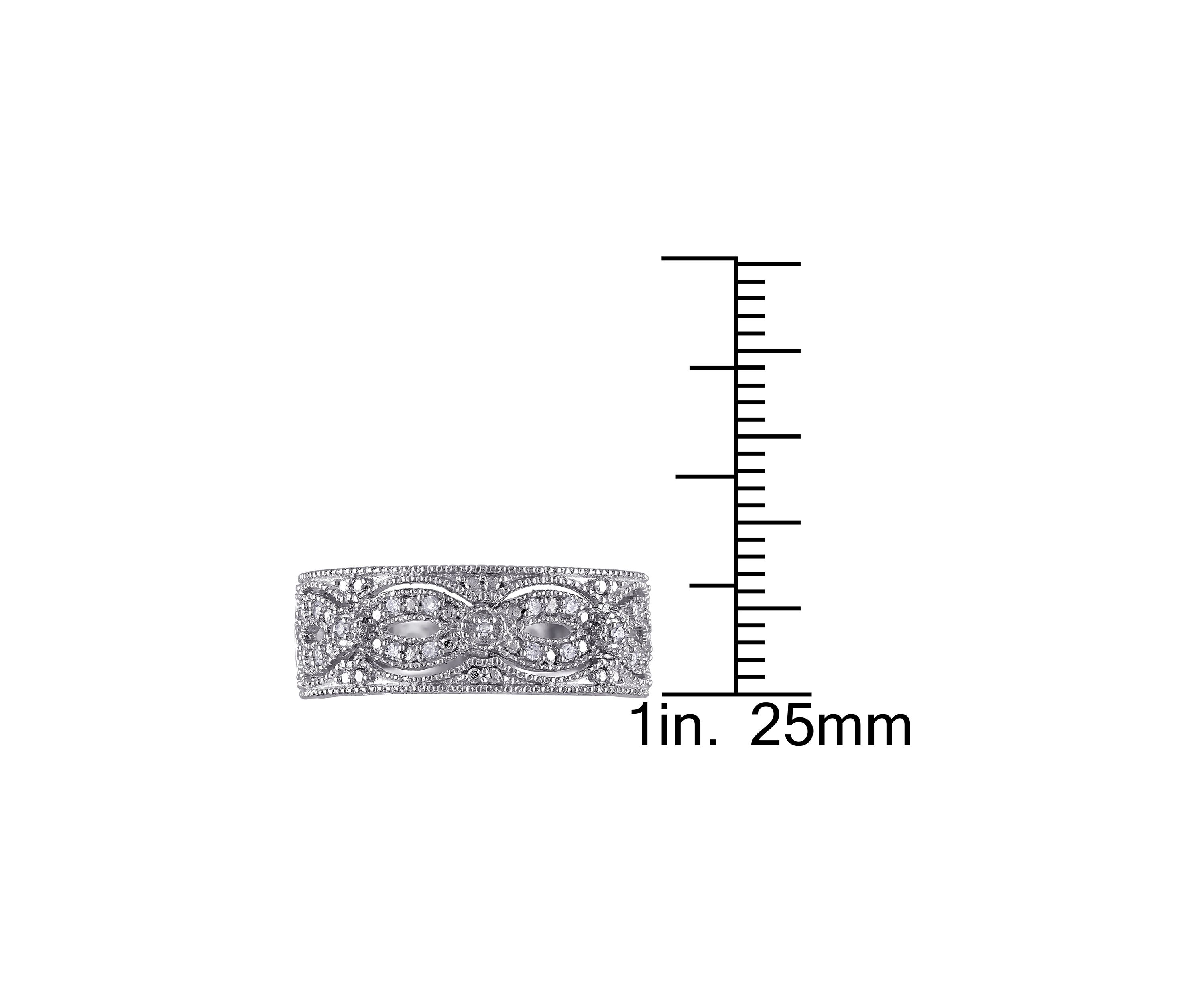 1/10 ct. t.w. Diamond Vintage Ring In Sterling Silver