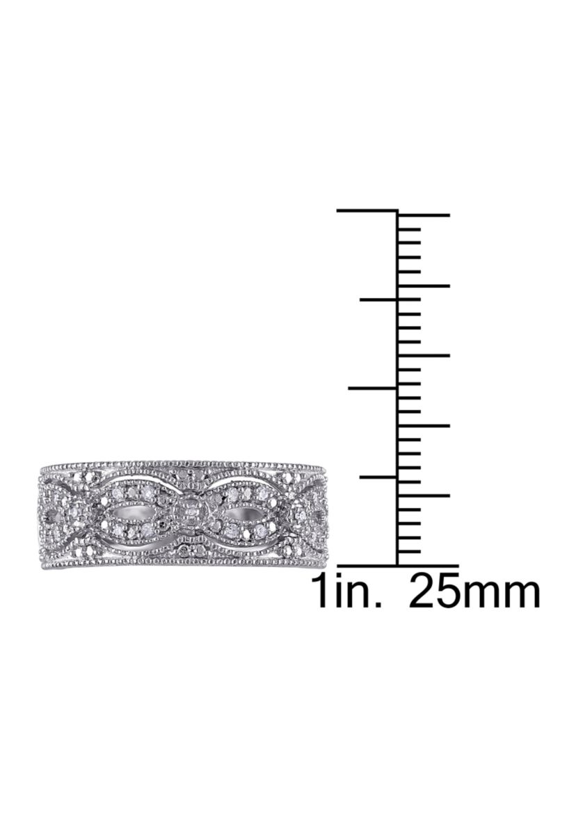 1/10 ct. t.w. Diamond Vintage Ring In Sterling Silver