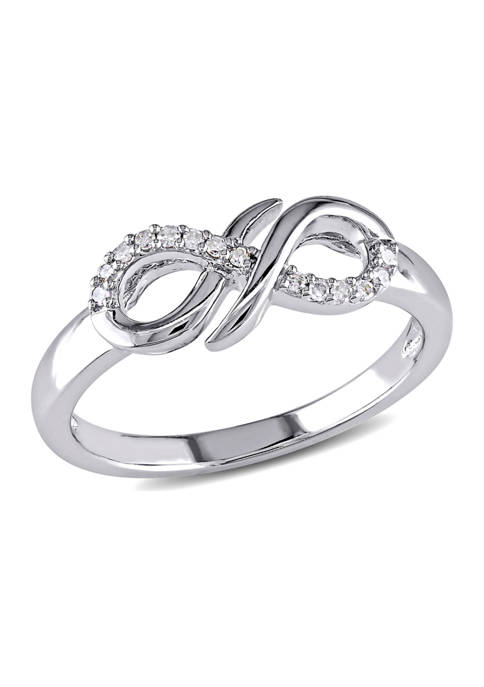 Belk & Co. Diamond Infinity Ring In Sterling