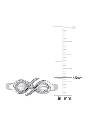 Diamond Infinity Ring Sterling Silver