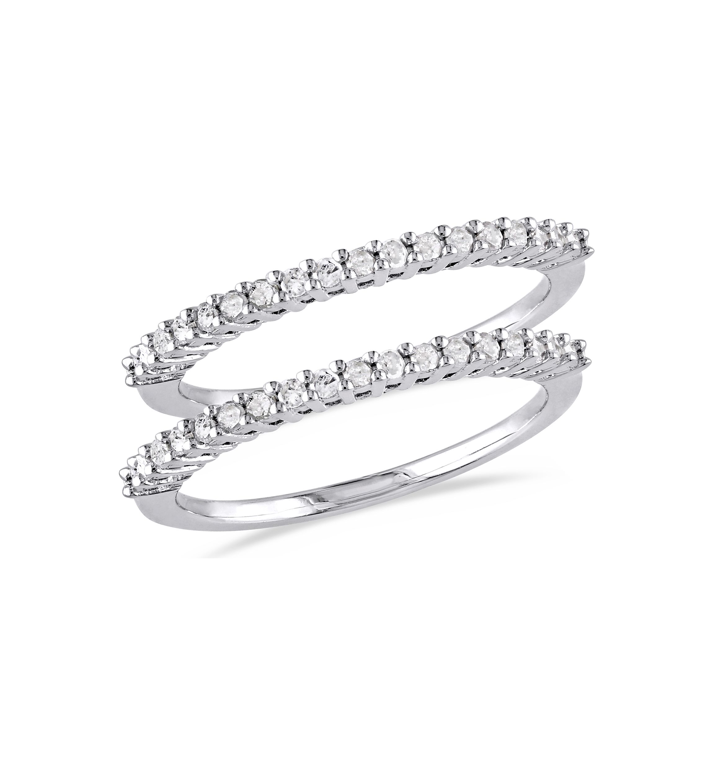 1/3 ct. t.w. Diamond Anniversary 2-Piece Ring Set In Sterling Silver