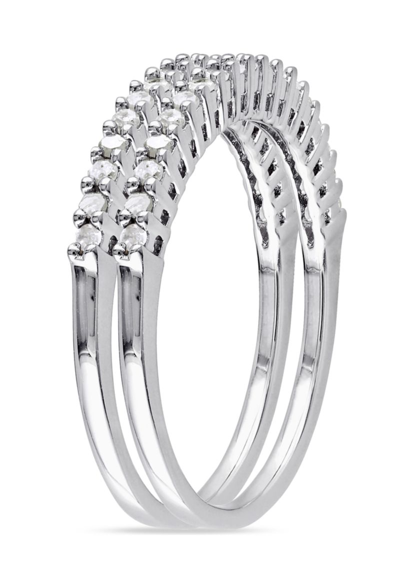 1/3 ct. t.w. Diamond Anniversary 2-Piece Ring Set In Sterling Silver