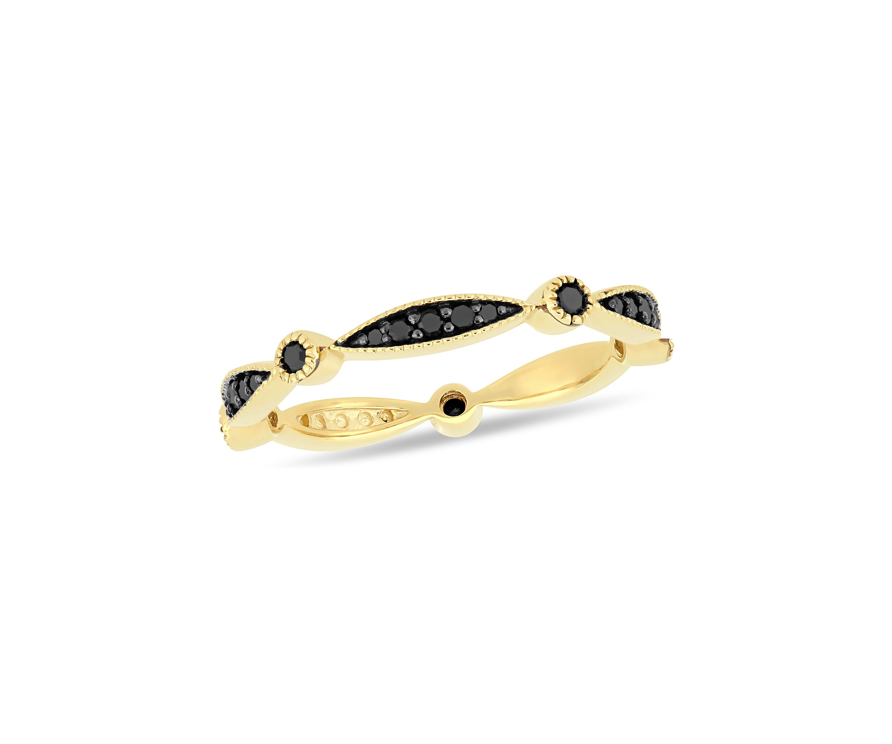 1/4 ct. t.w. Black Diamond Eternity Band in 10k Yellow Gold