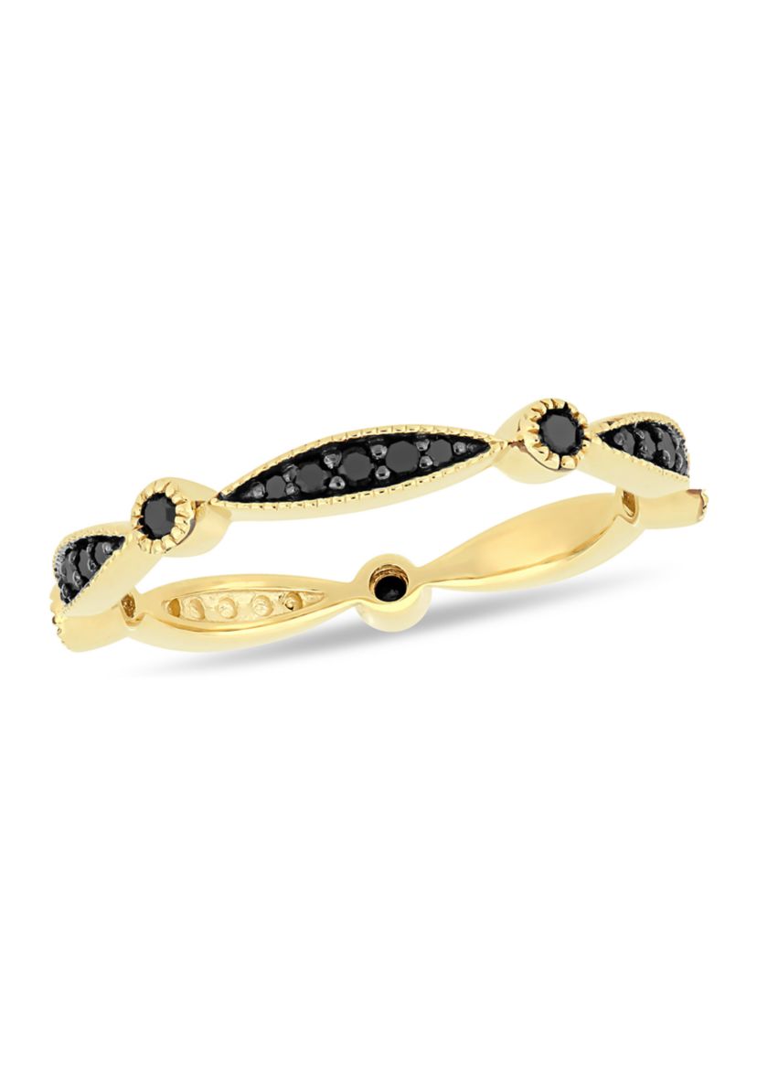 1/4 ct. t.w. Black Diamond Eternity Band in 10k Yellow Gold