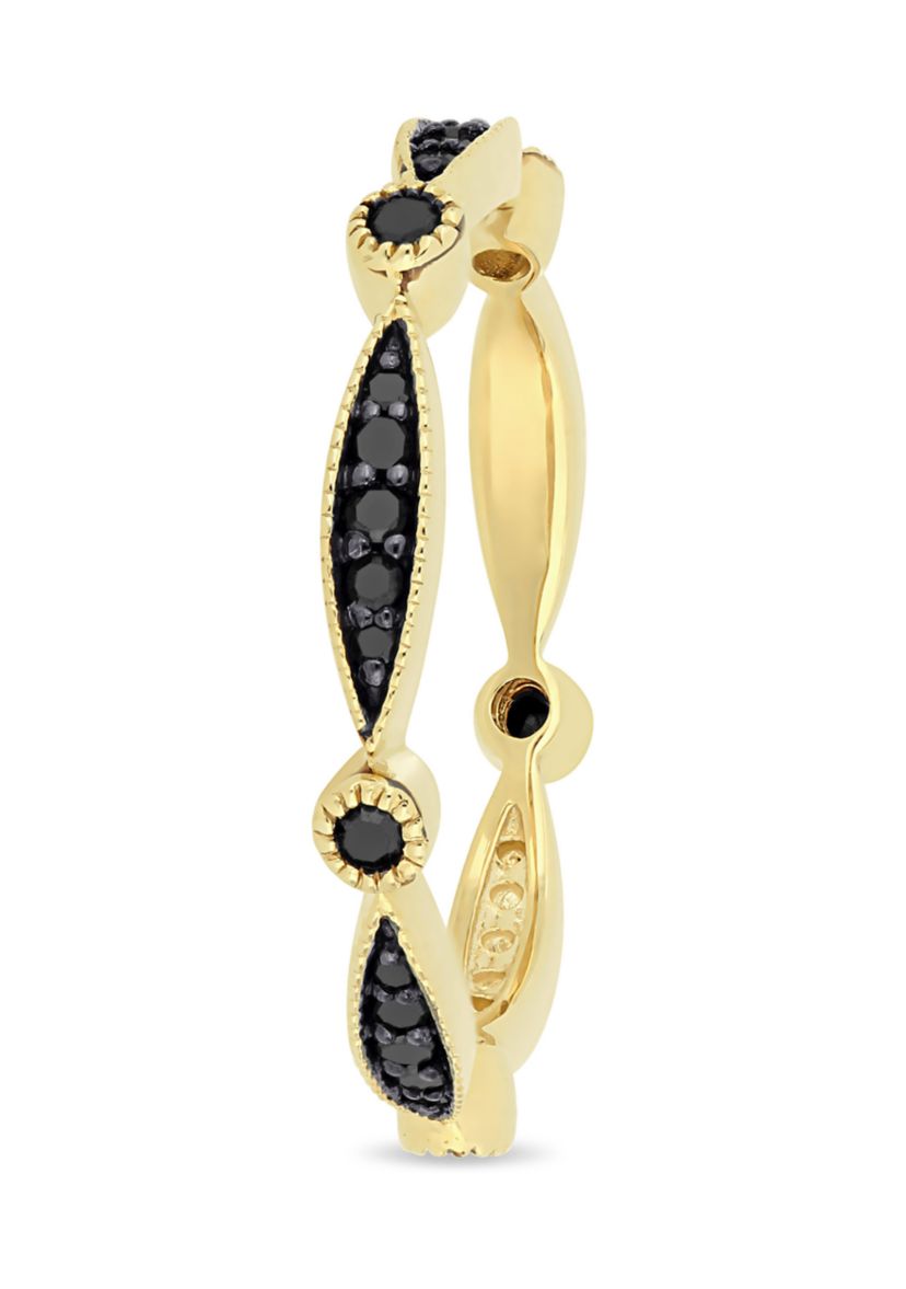 1/4 ct. t.w. Black Diamond Eternity Band in 10k Yellow Gold