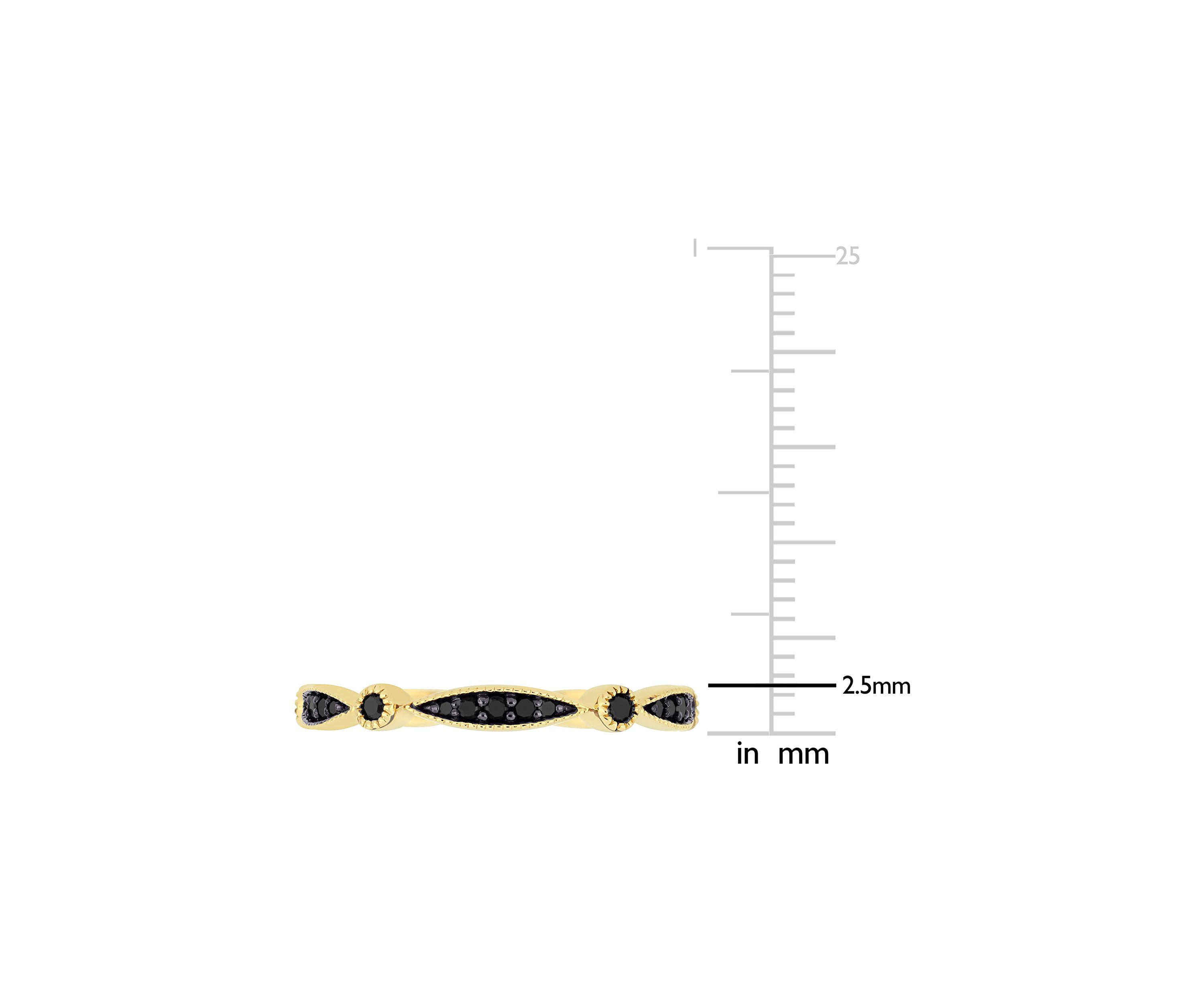 1/4 ct. t.w. Black Diamond Eternity Band in 10k Yellow Gold