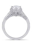 3 ct. t.w. Diamond Pear Halo Engagement Ring in 14k White Gold