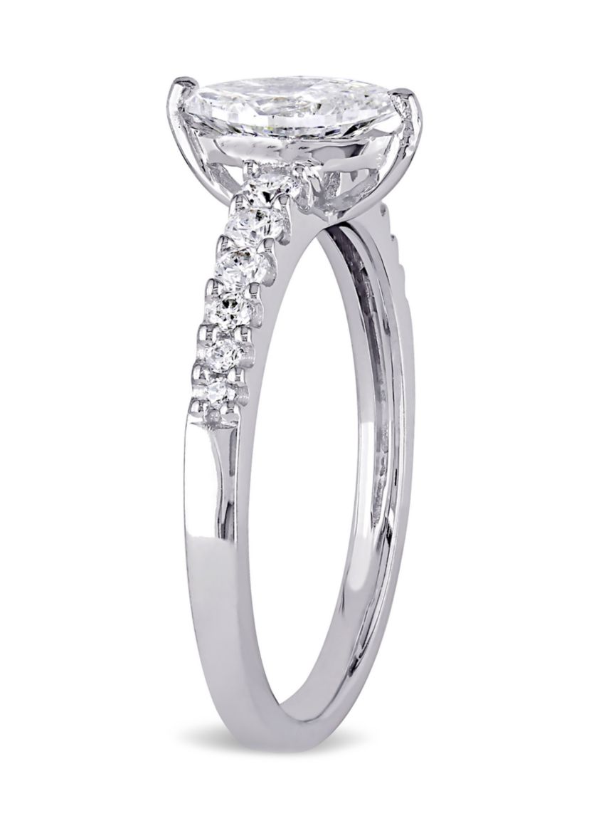 1 ct. t.w. Diamond Marquise Cut Engagement Ring in 14k White Gold