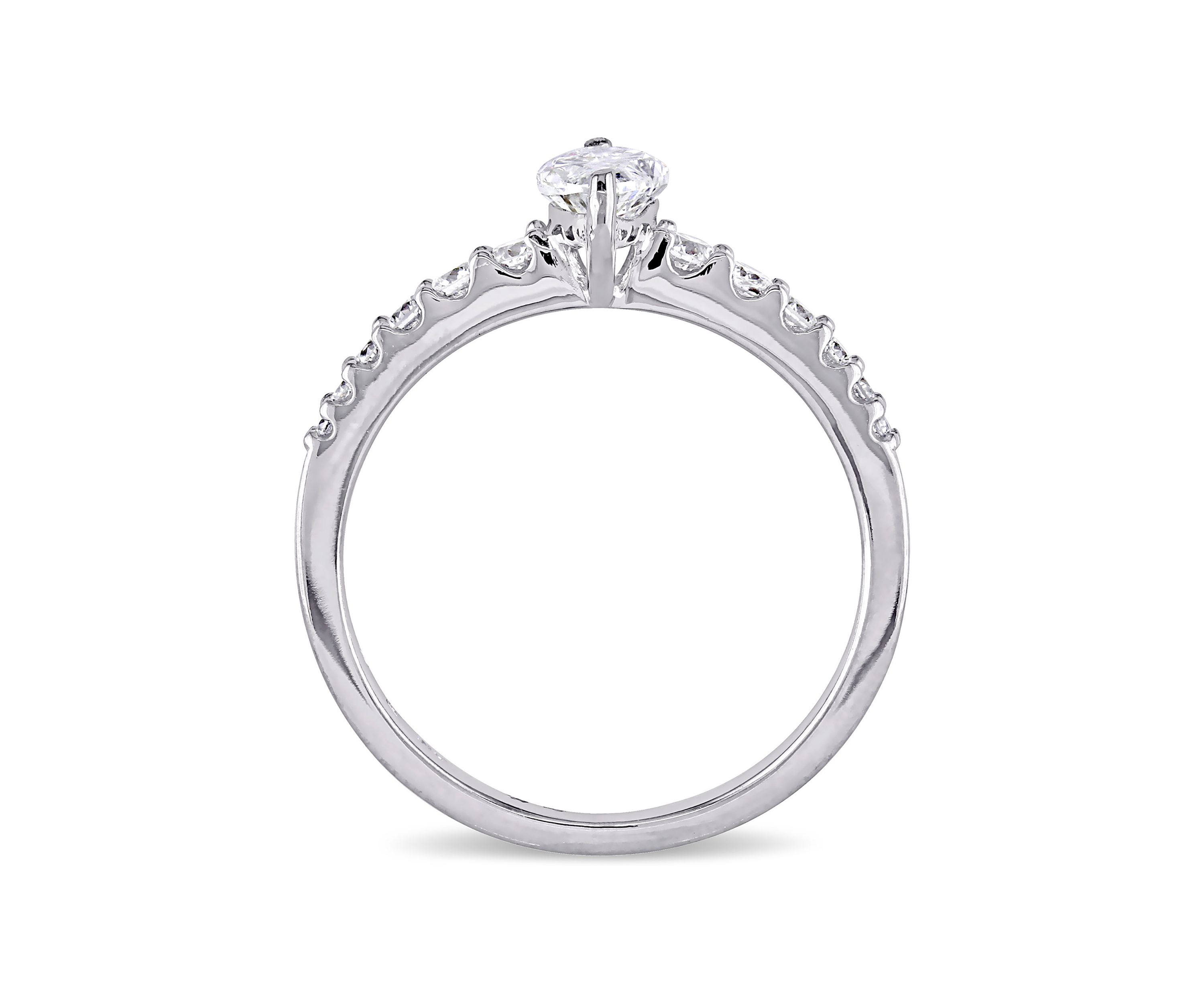 1 ct. t.w. Diamond Marquise Cut Engagement Ring in 14k White Gold