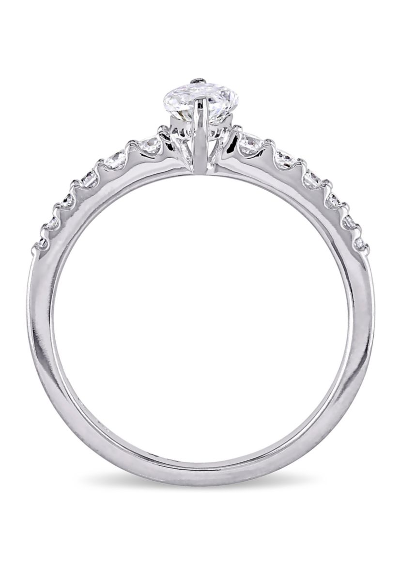 1 ct. t.w. Diamond Marquise Cut Engagement Ring in 14k White Gold