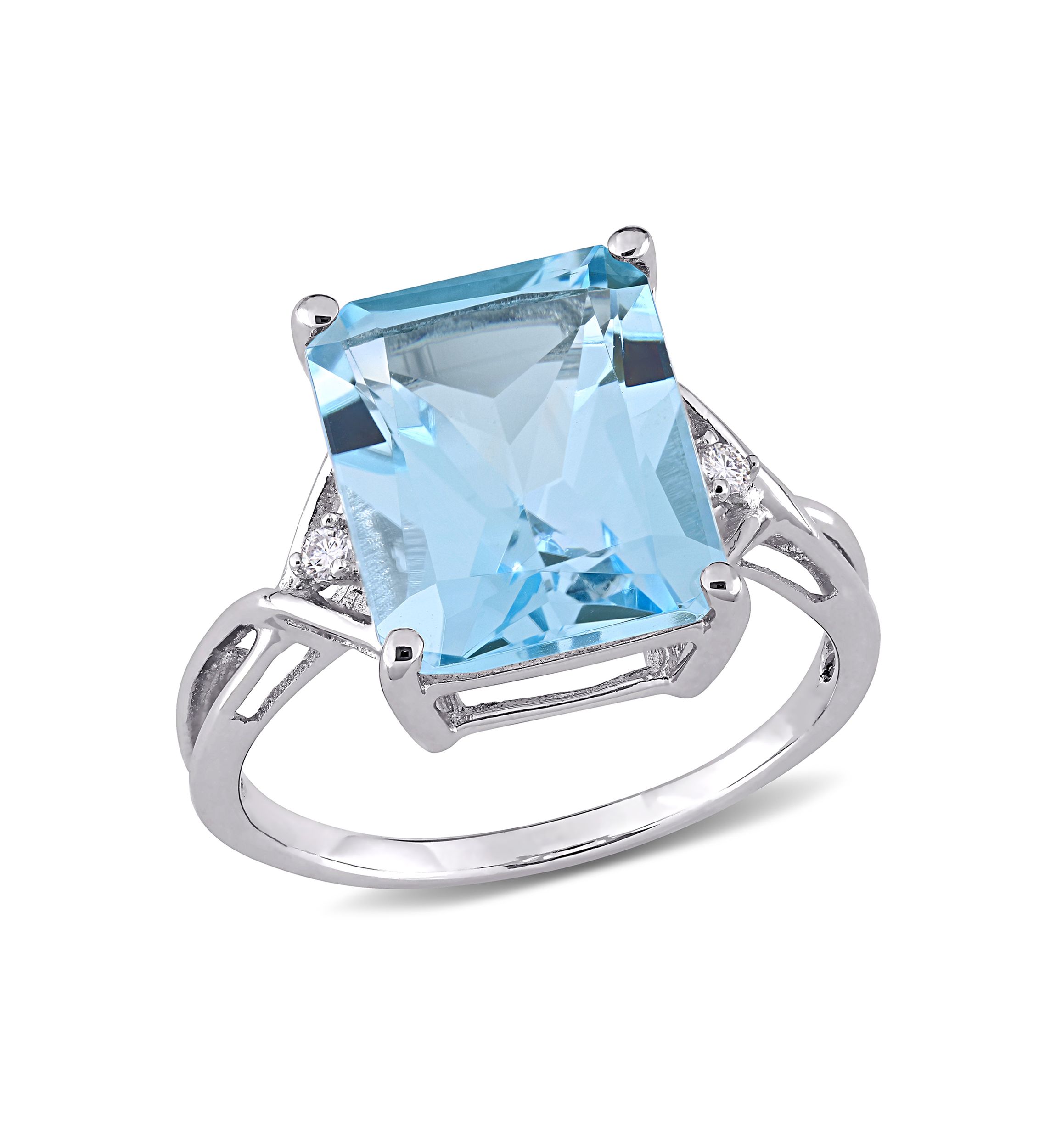 7.5 ct. t.w. Blue Topaz Cocktail Ring in Sterling Silver