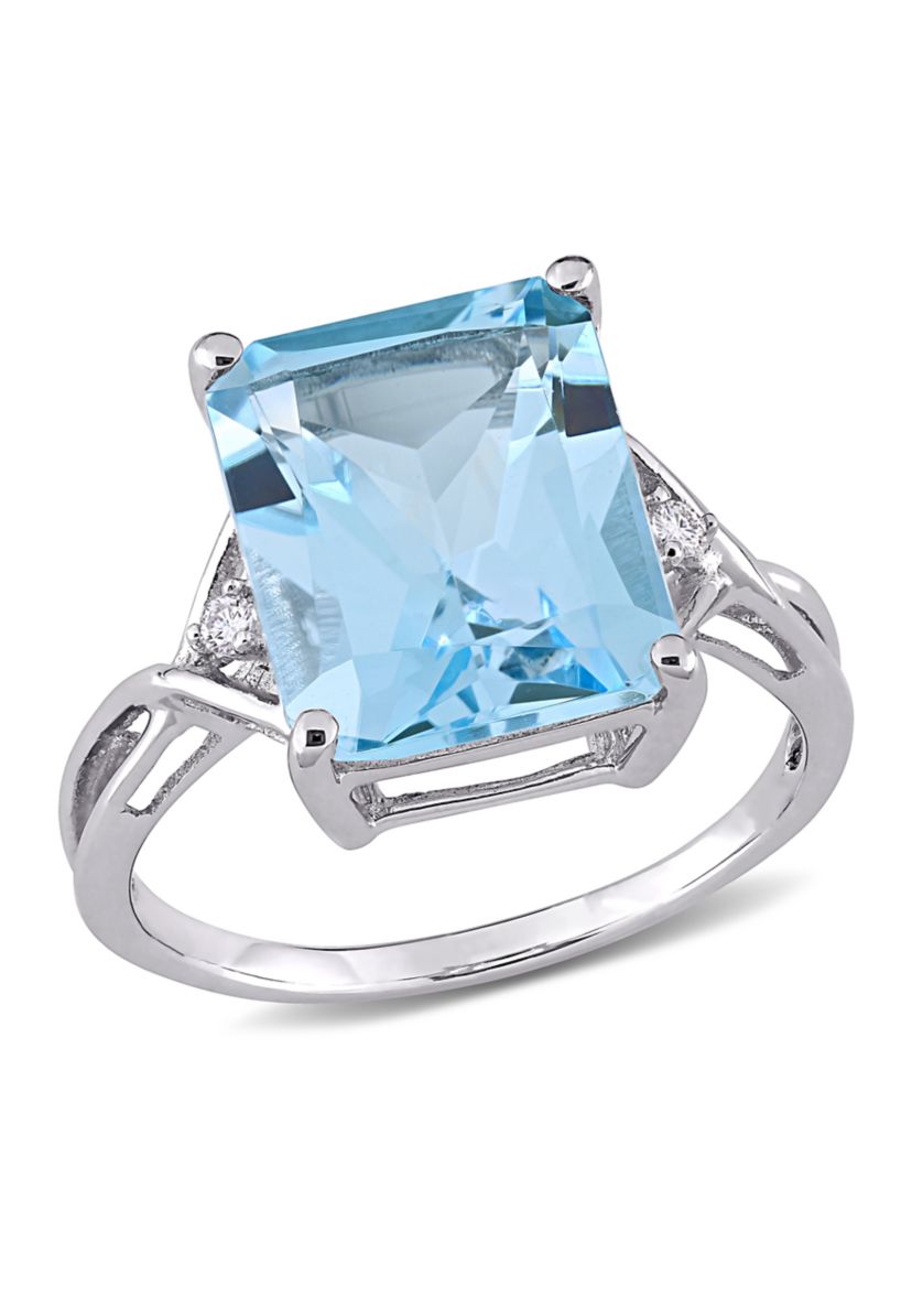 7.5 ct. t.w. Blue Topaz Cocktail Ring in Sterling Silver
