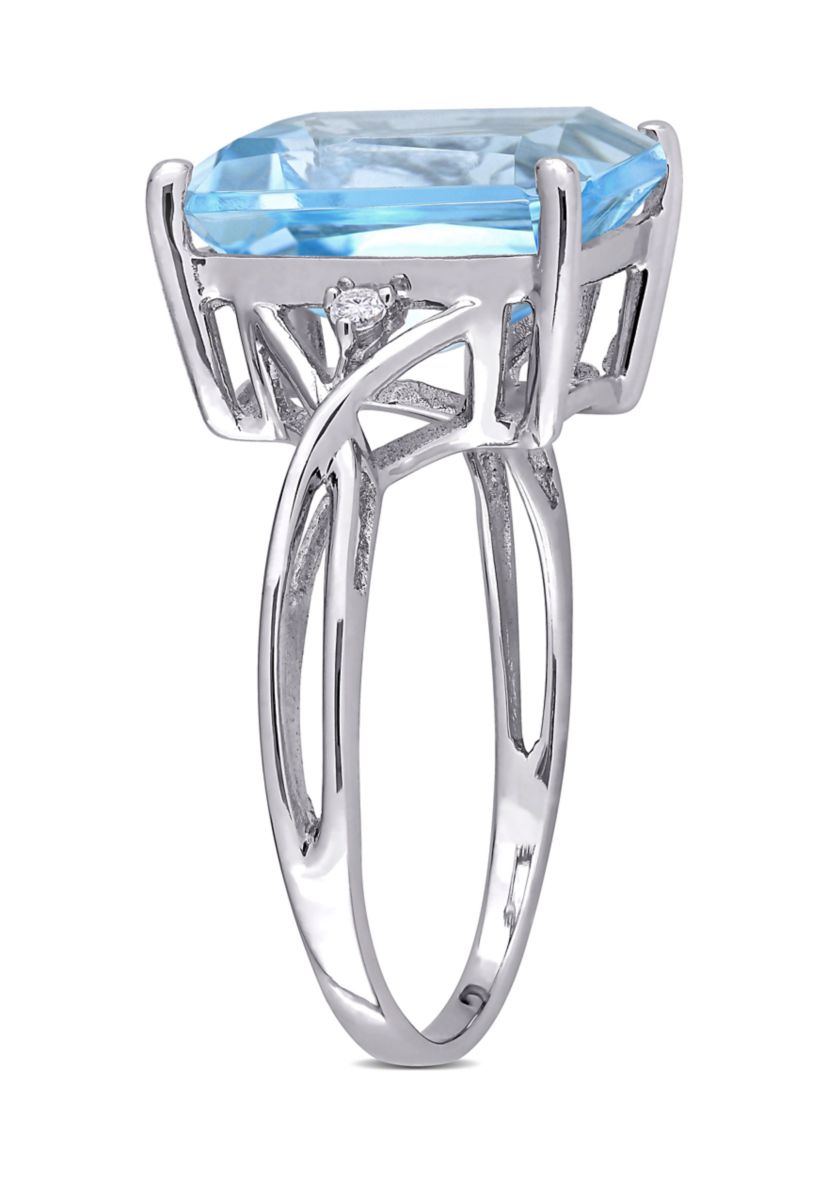 7.5 ct. t.w. Blue Topaz Cocktail Ring in Sterling Silver