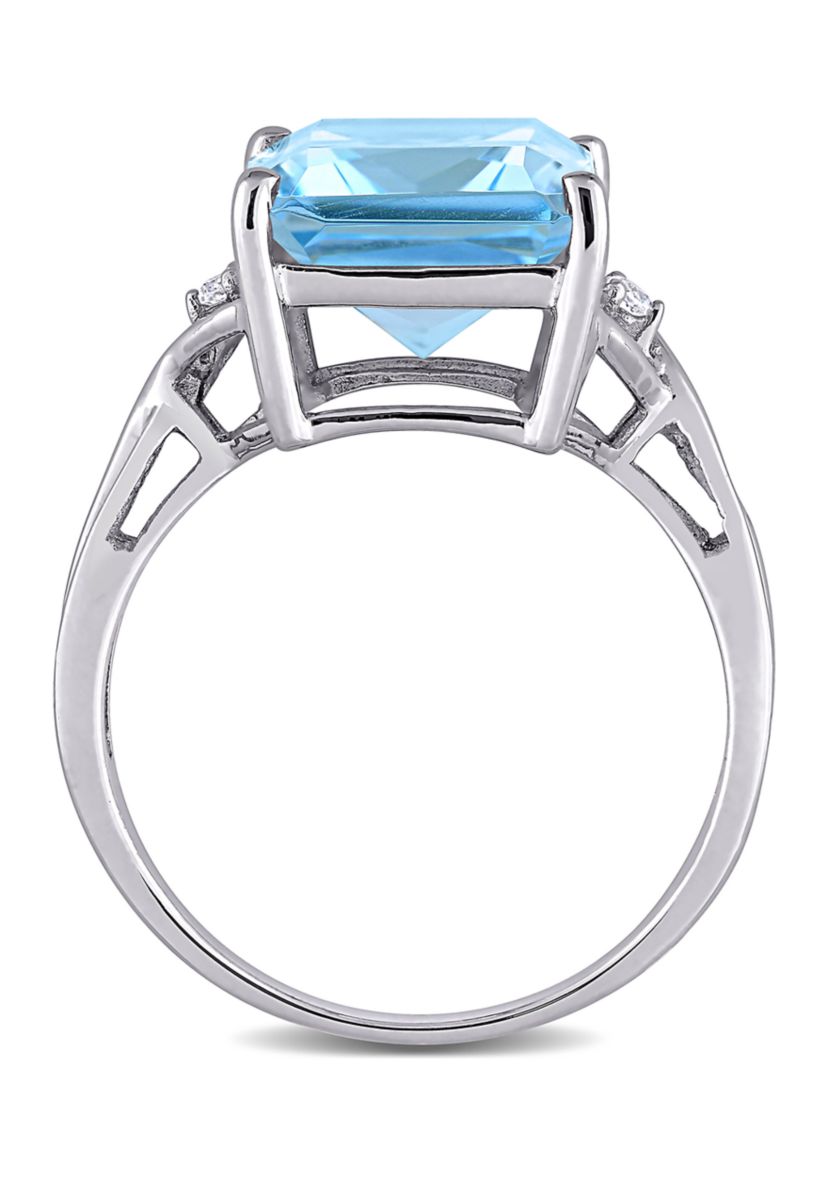 7.5 ct. t.w. Blue Topaz Cocktail Ring in Sterling Silver