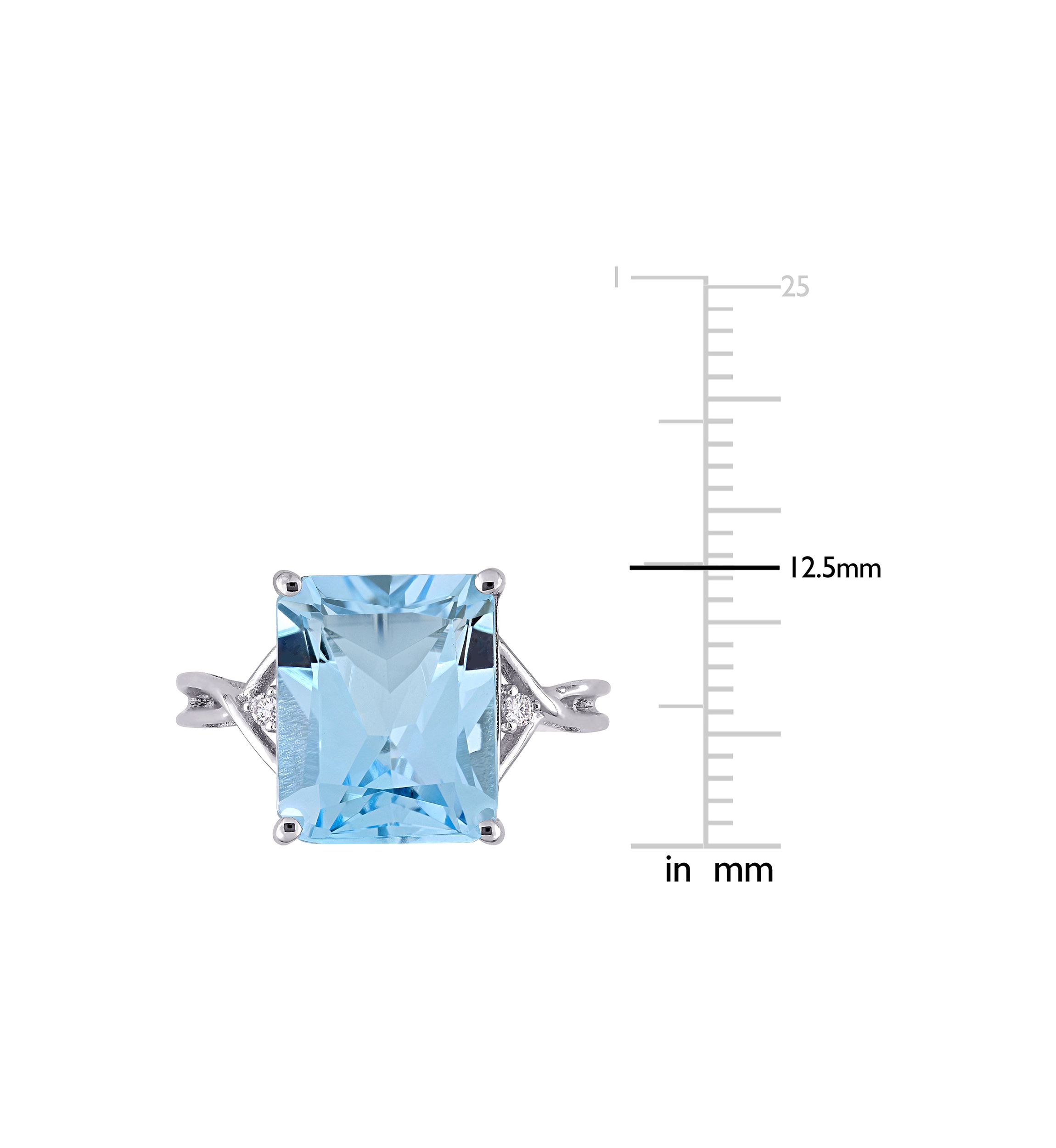 7.5 ct. t.w. Blue Topaz Cocktail Ring in Sterling Silver
