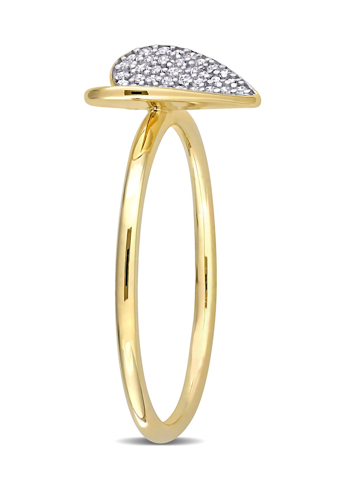 1/10 ct. t.w. Diamond Heart Ring in 10k Yellow Gold