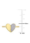 1/10 ct. t.w. Diamond Heart Ring in 10k Yellow Gold