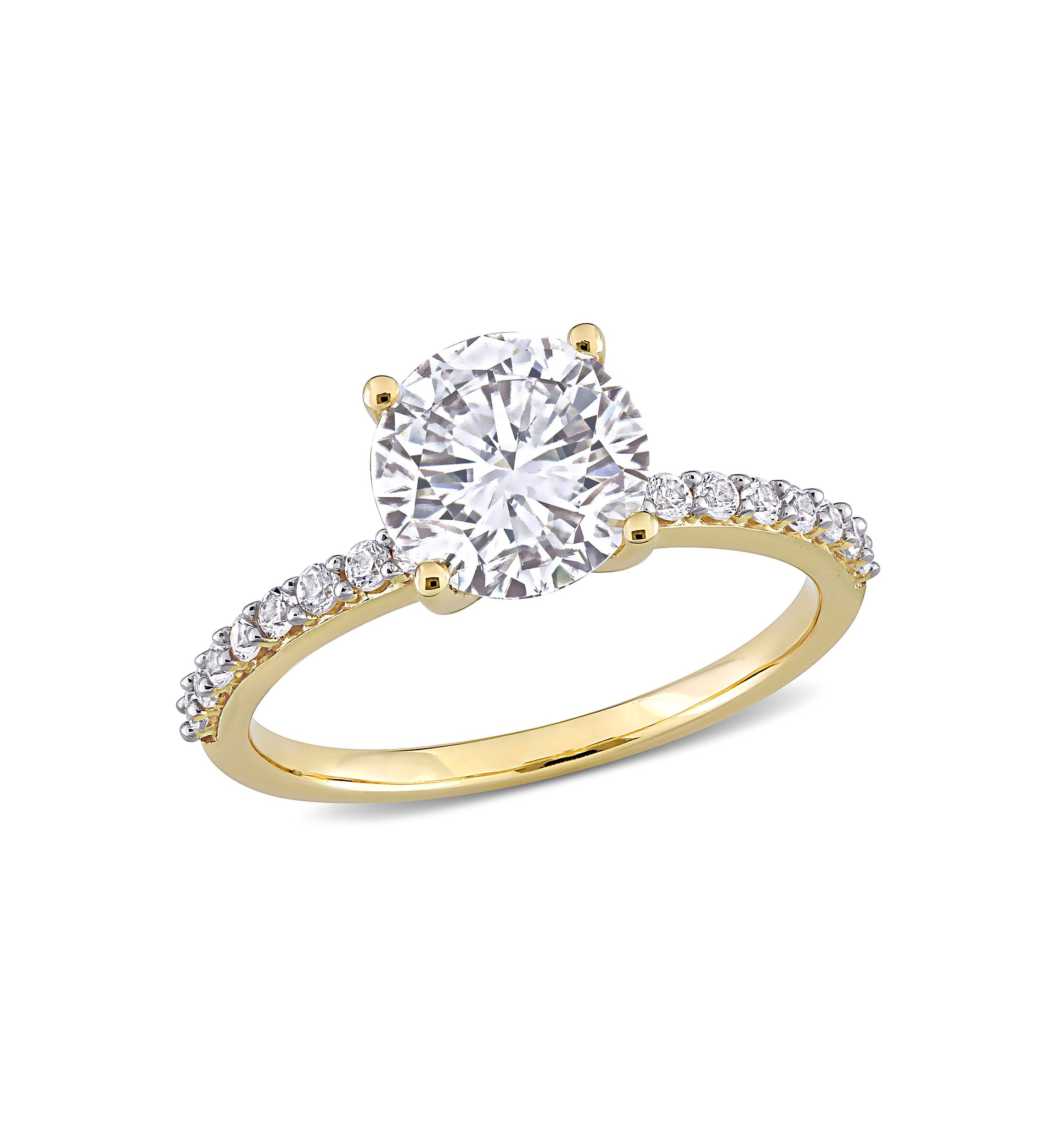 2.75 ct. t.w. Created White Sapphire Engagement Ring in 10K Yellow Gold