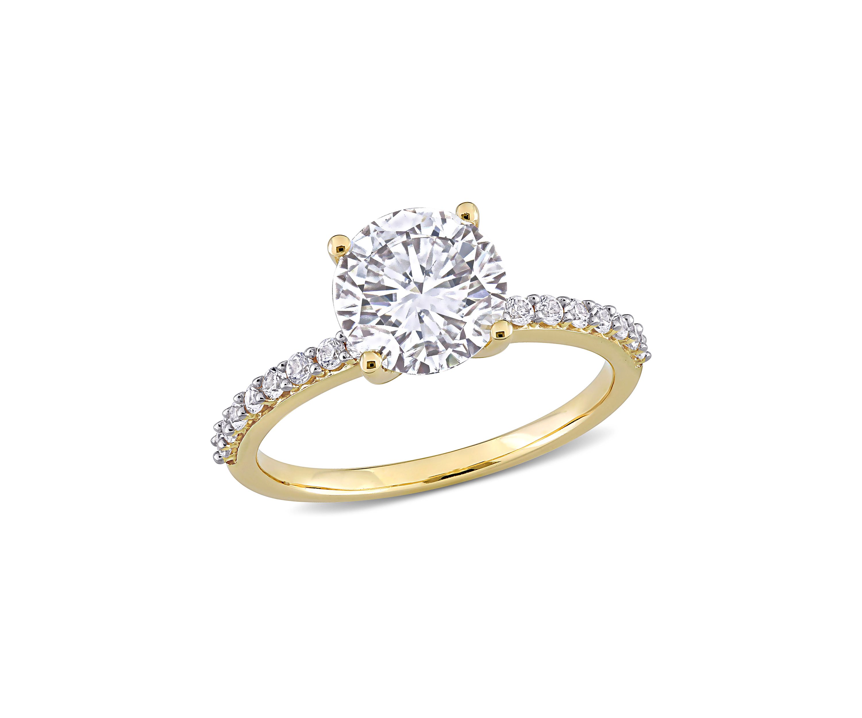 2.75 ct. t.w. Created White Sapphire Engagement Ring in 10K Yellow Gold