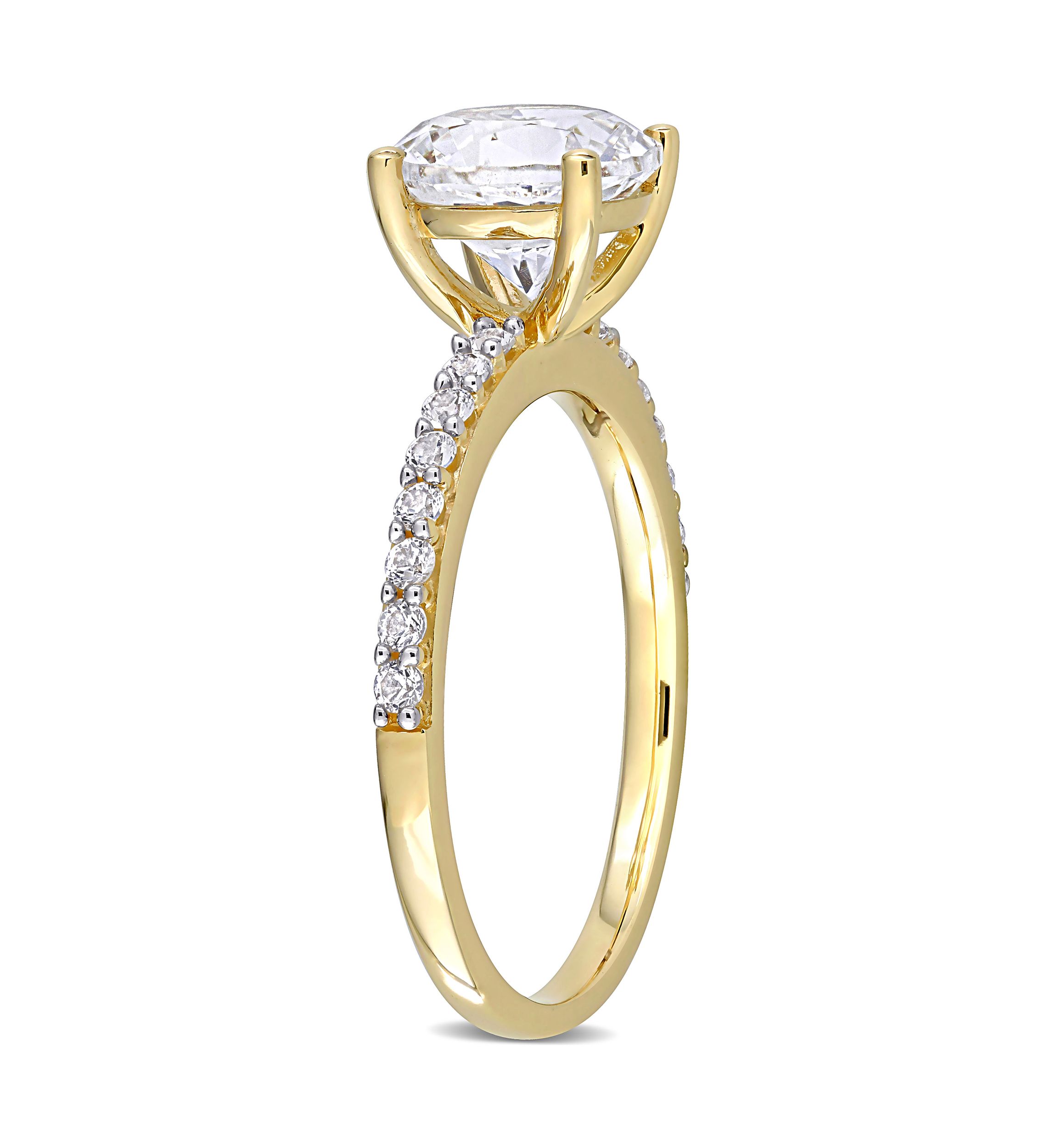 2.75 ct. t.w. Created White Sapphire Engagement Ring in 10K Yellow Gold