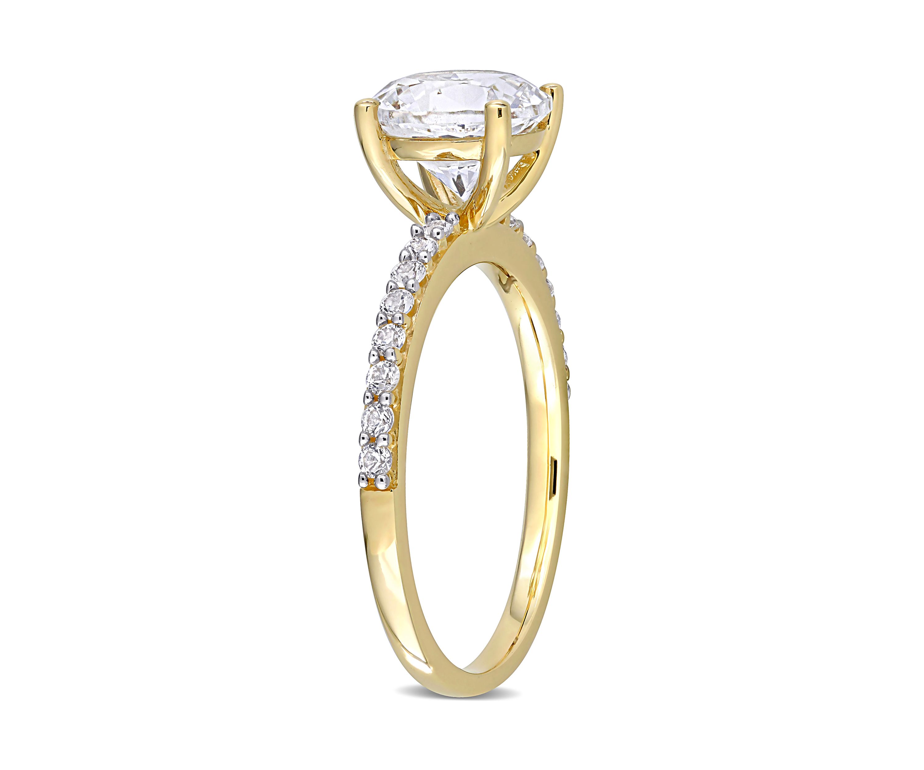 2.75 ct. t.w. Created White Sapphire Engagement Ring in 10K Yellow Gold