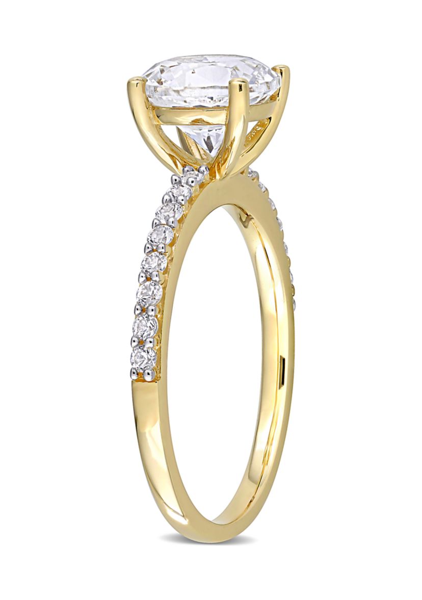 2.75 ct. t.w. Created White Sapphire Engagement Ring in 10K Yellow Gold