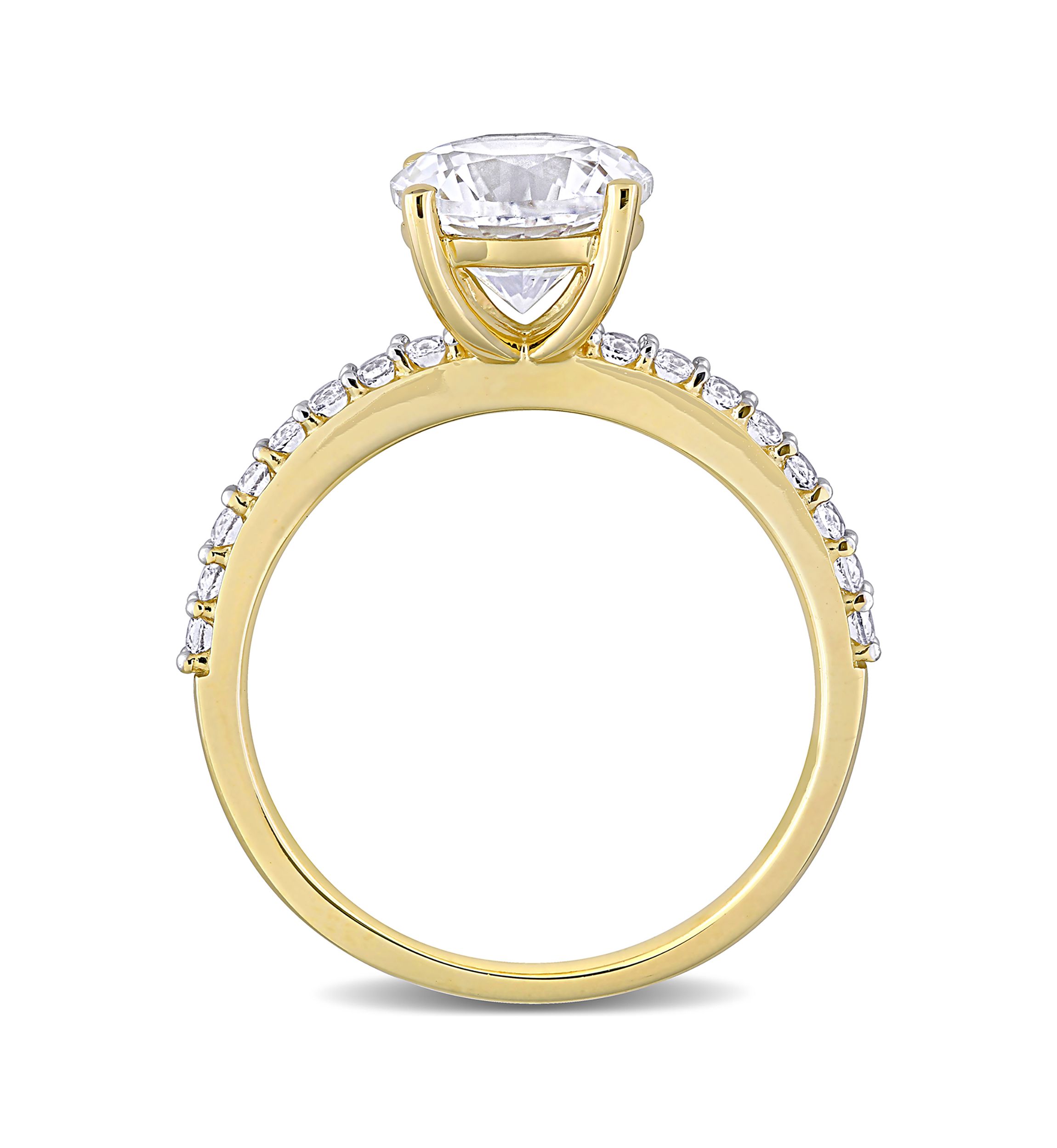 2.75 ct. t.w. Created White Sapphire Engagement Ring in 10K Yellow Gold