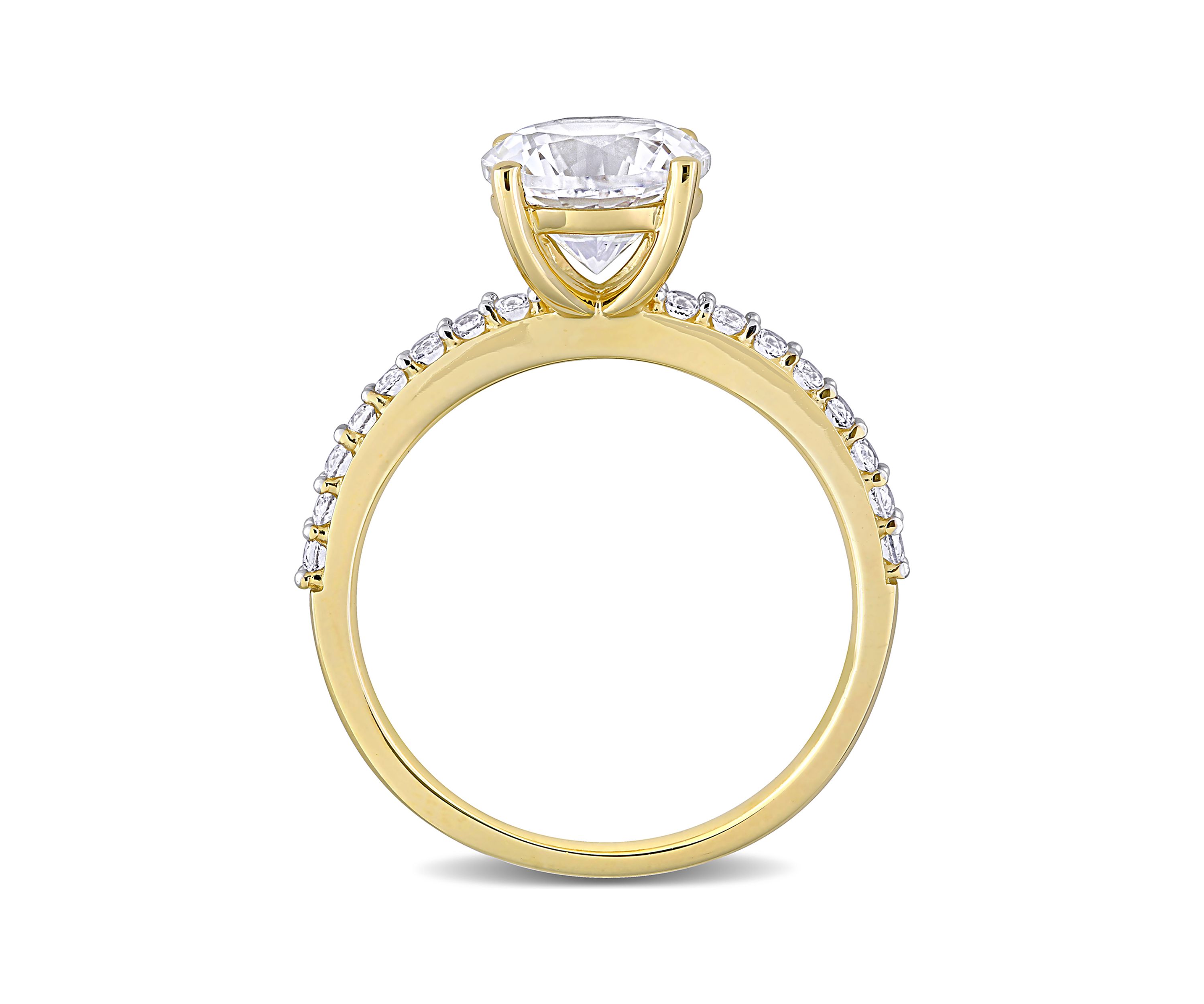 2.75 ct. t.w. Created White Sapphire Engagement Ring in 10K Yellow Gold