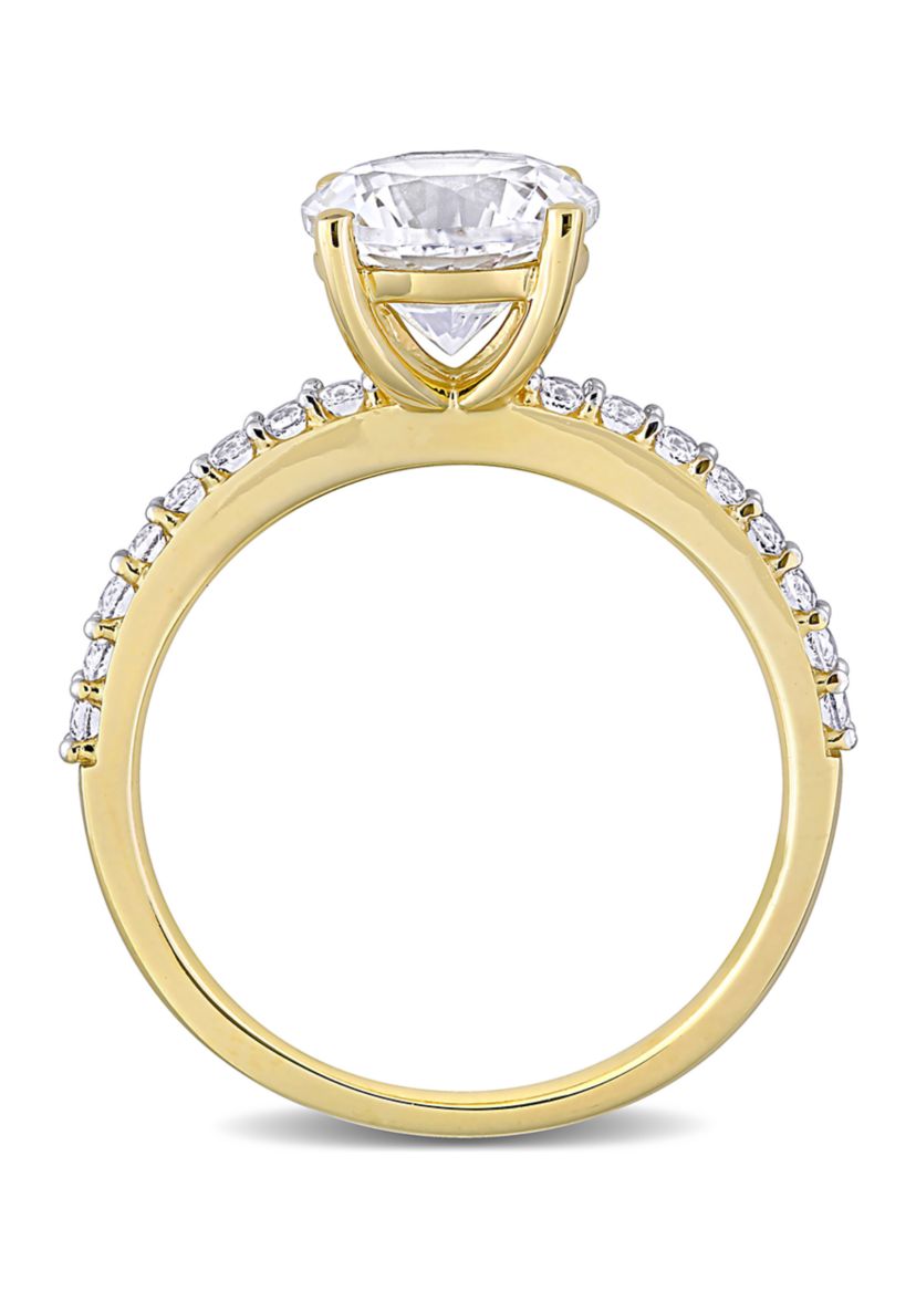 2.75 ct. t.w. Created White Sapphire Engagement Ring in 10K Yellow Gold