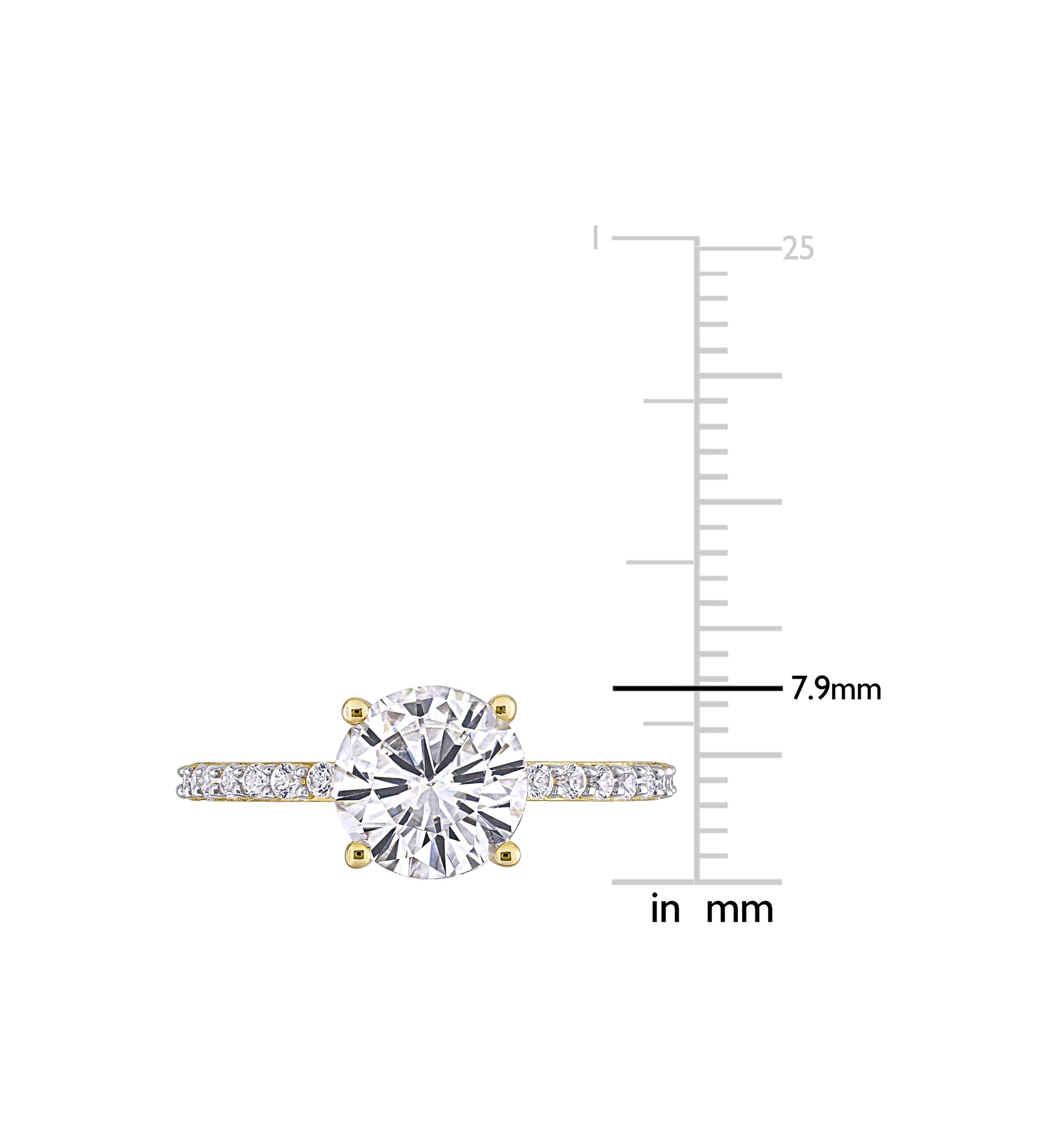 2.75 ct. t.w. Created White Sapphire Engagement Ring in 10K Yellow Gold