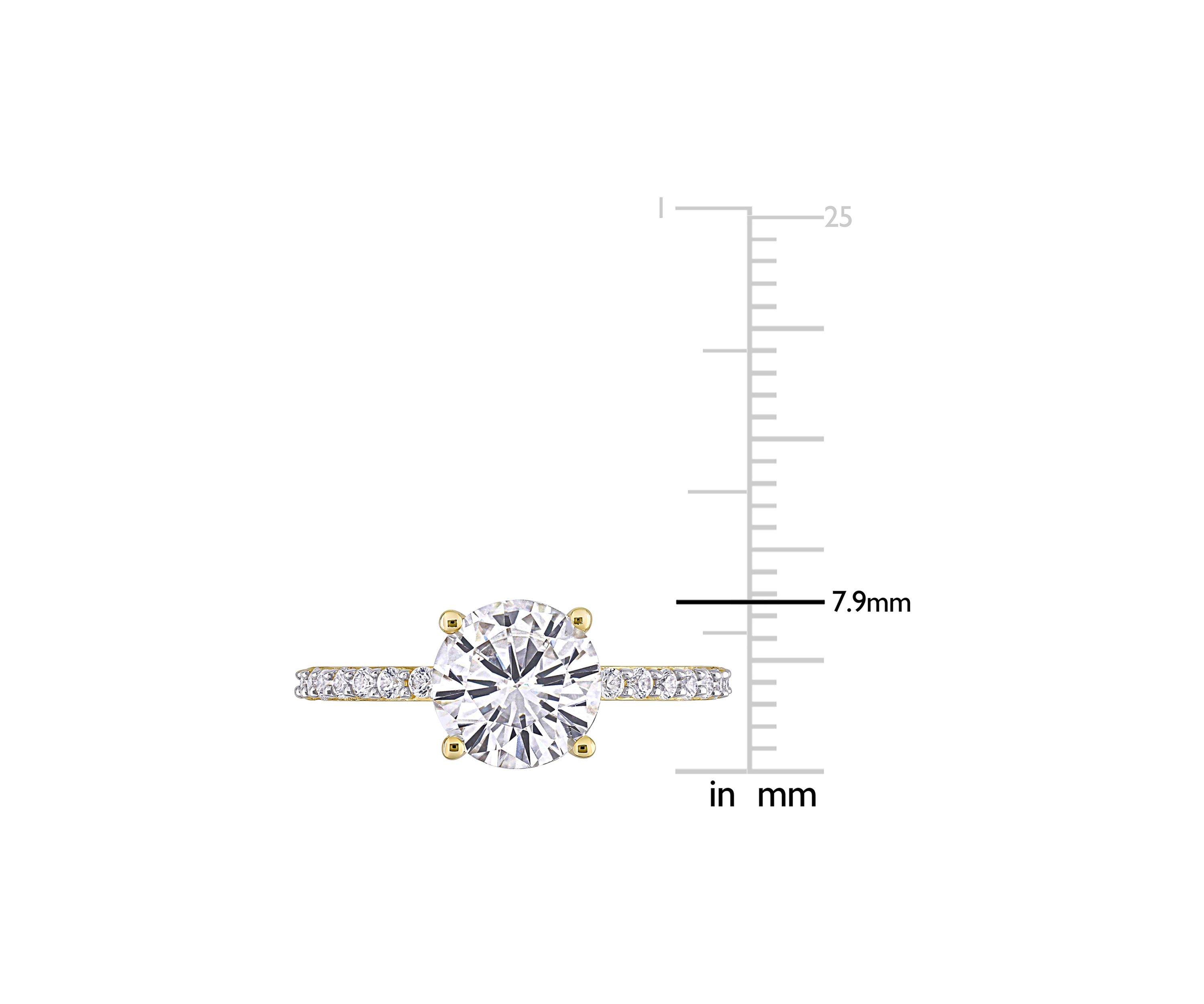 2.75 ct. t.w. Created White Sapphire Engagement Ring in 10K Yellow Gold
