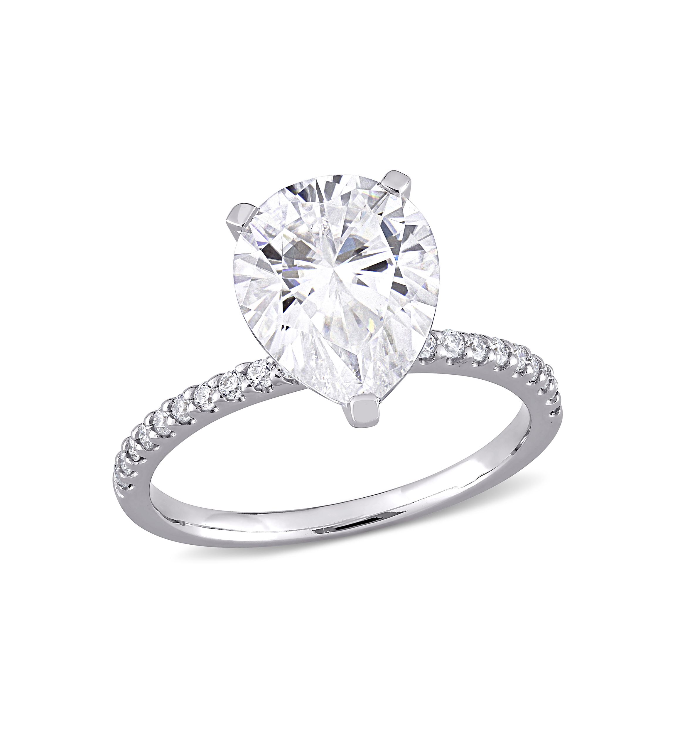 4.2 ct. t.w. Created Moissanite Teardrop Engagement Ring in 10K White Gold
