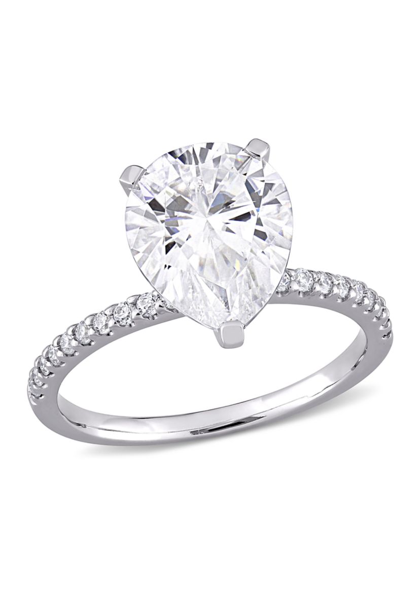 4.2 ct. t.w. Created Moissanite Teardrop Engagement Ring in 10K White Gold
