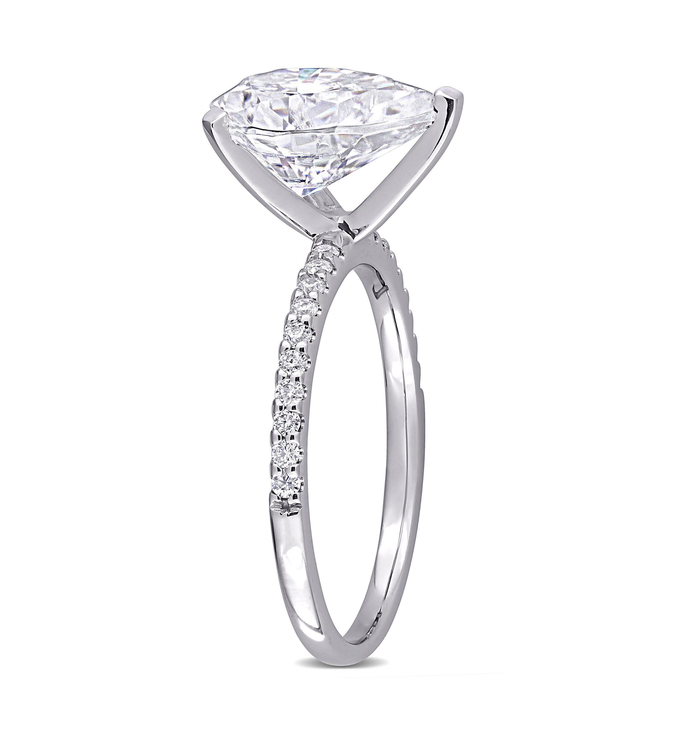 4.2 ct. t.w. Created Moissanite Teardrop Engagement Ring in 10K White Gold