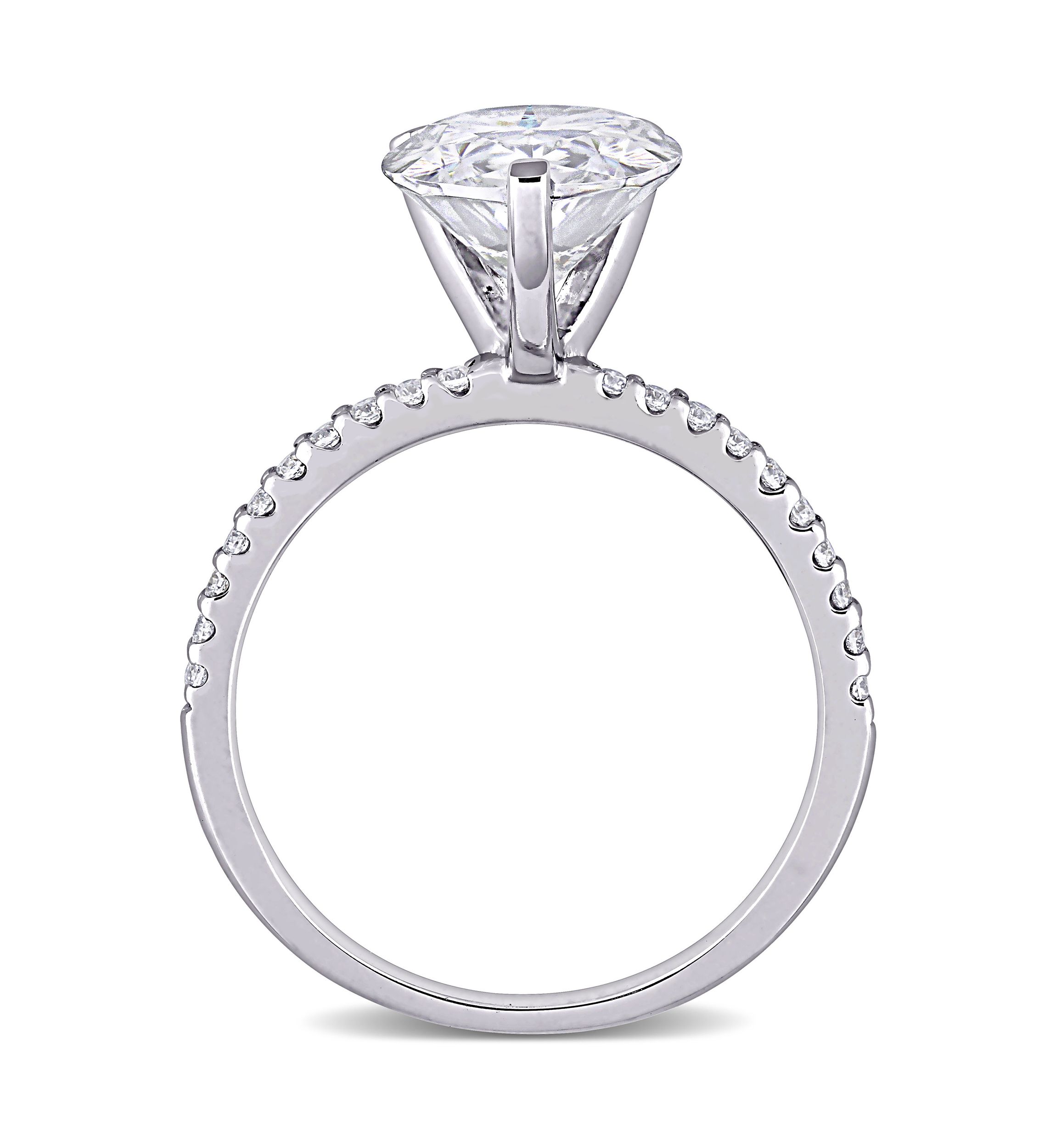4.2 ct. t.w. Created Moissanite Teardrop Engagement Ring in 10K White Gold