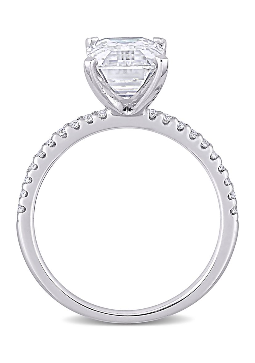 3.2 ct. t.w. Created Moissanite Emerald-Cut Engagement Ring in 10K White Gold