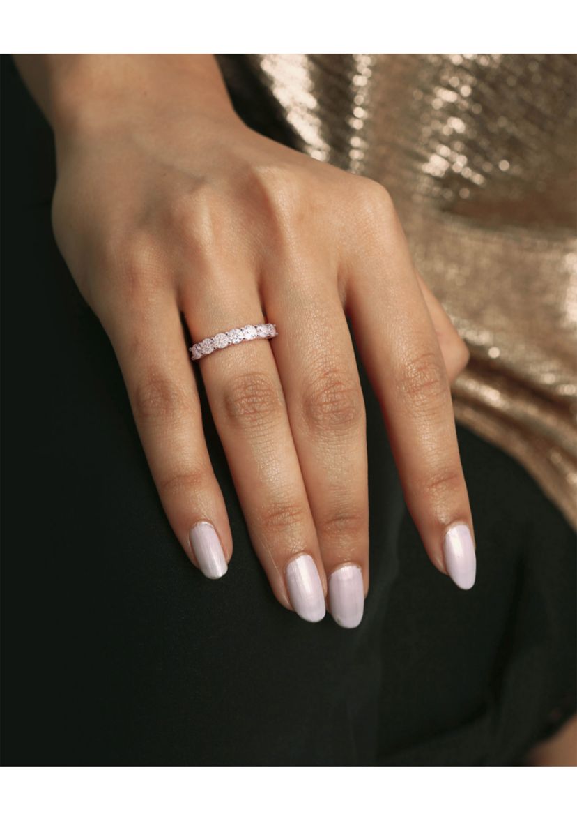 1 ct. t.w. Created Moissanite Anniversary Band in Sterling Silver