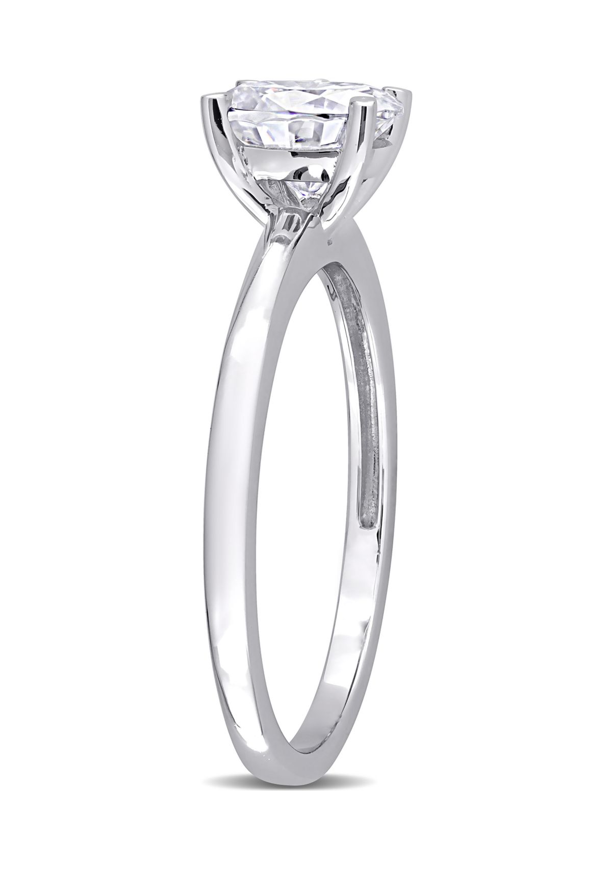 1 ct. t.w. Created Moissanite Oval Solitaire Ring in Sterling Silver