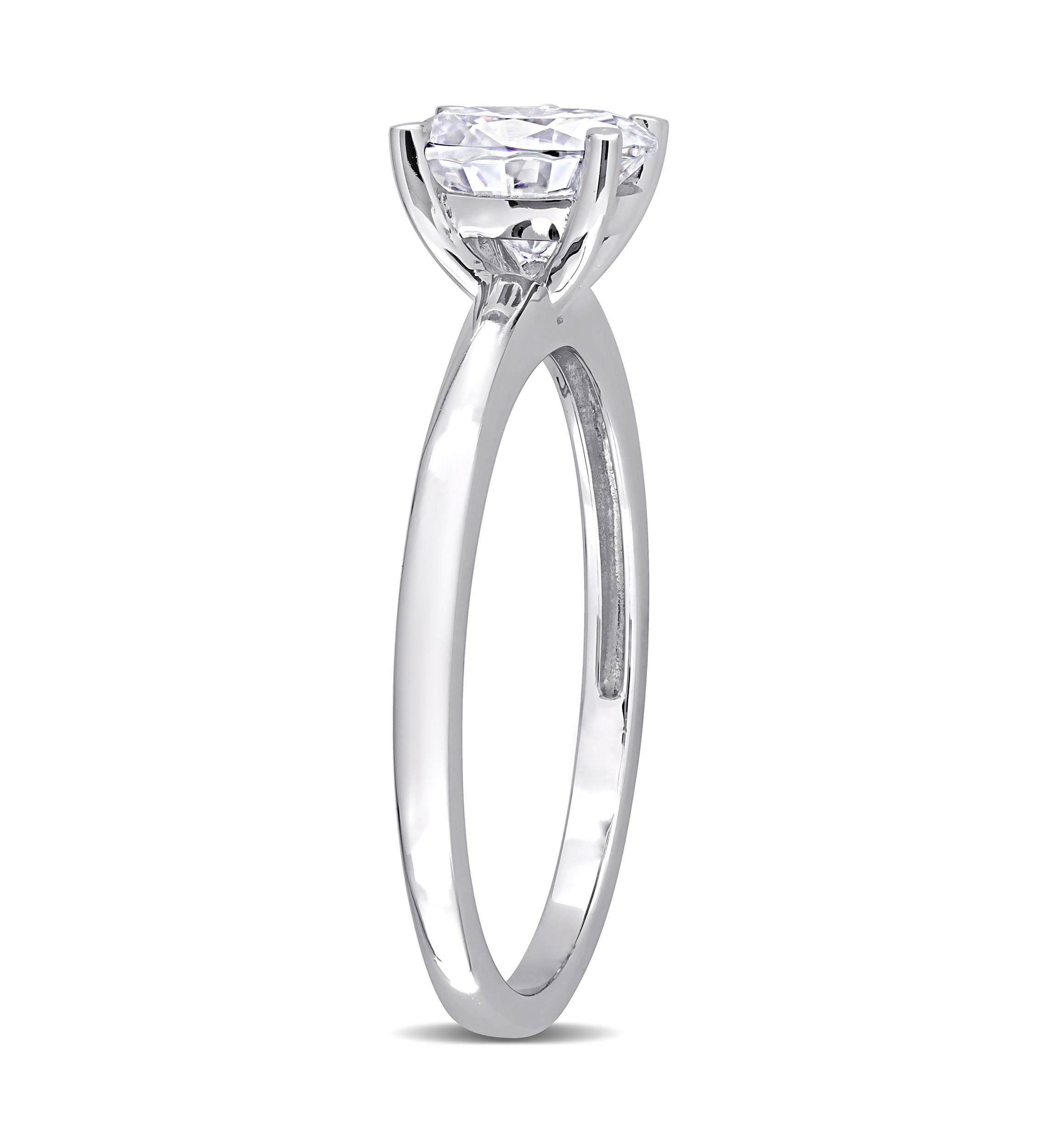 1 ct. t.w. Created Moissanite Oval Solitaire Ring in Sterling Silver