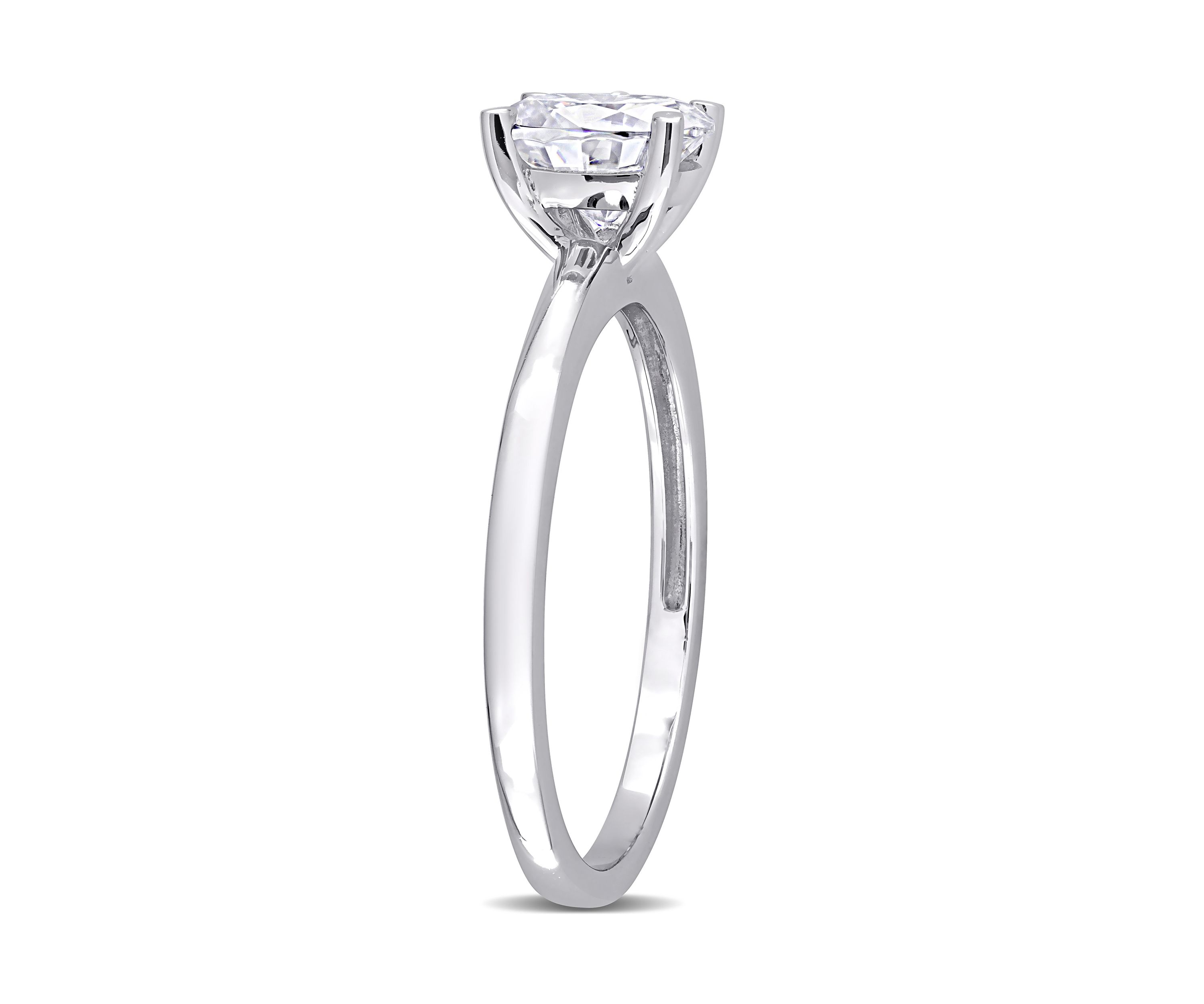 1 ct. t.w. Created Moissanite Oval Solitaire Ring in Sterling Silver