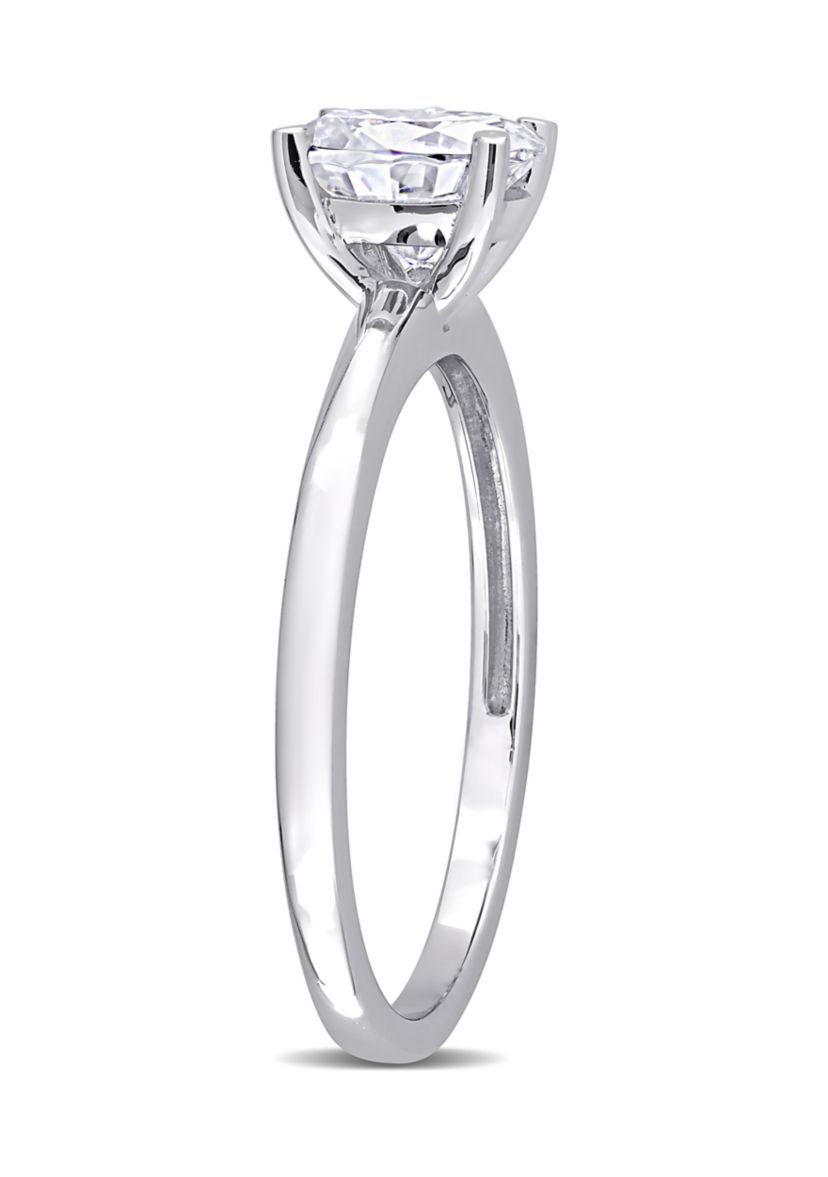 1 ct. t.w. Created Moissanite Oval Solitaire Ring in Sterling Silver