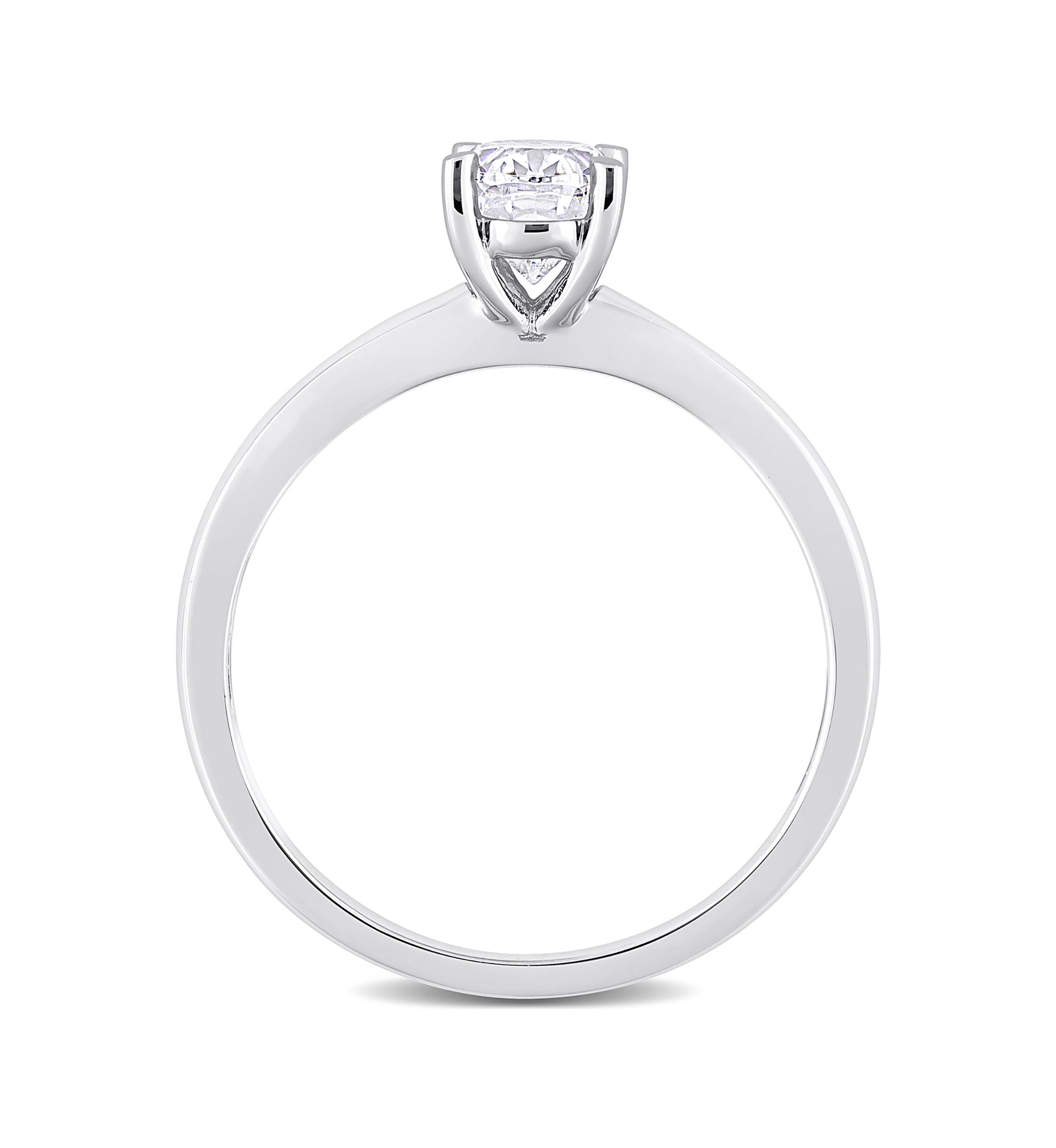 1 ct. t.w. Created Moissanite Oval Solitaire Ring in Sterling Silver