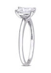 1 ct. t.w. Created Moissanite Emerald-Cut Solitaire Ring in Sterling Silver