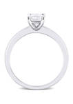 1 ct. t.w. Created Moissanite Emerald-Cut Solitaire Ring in Sterling Silver
