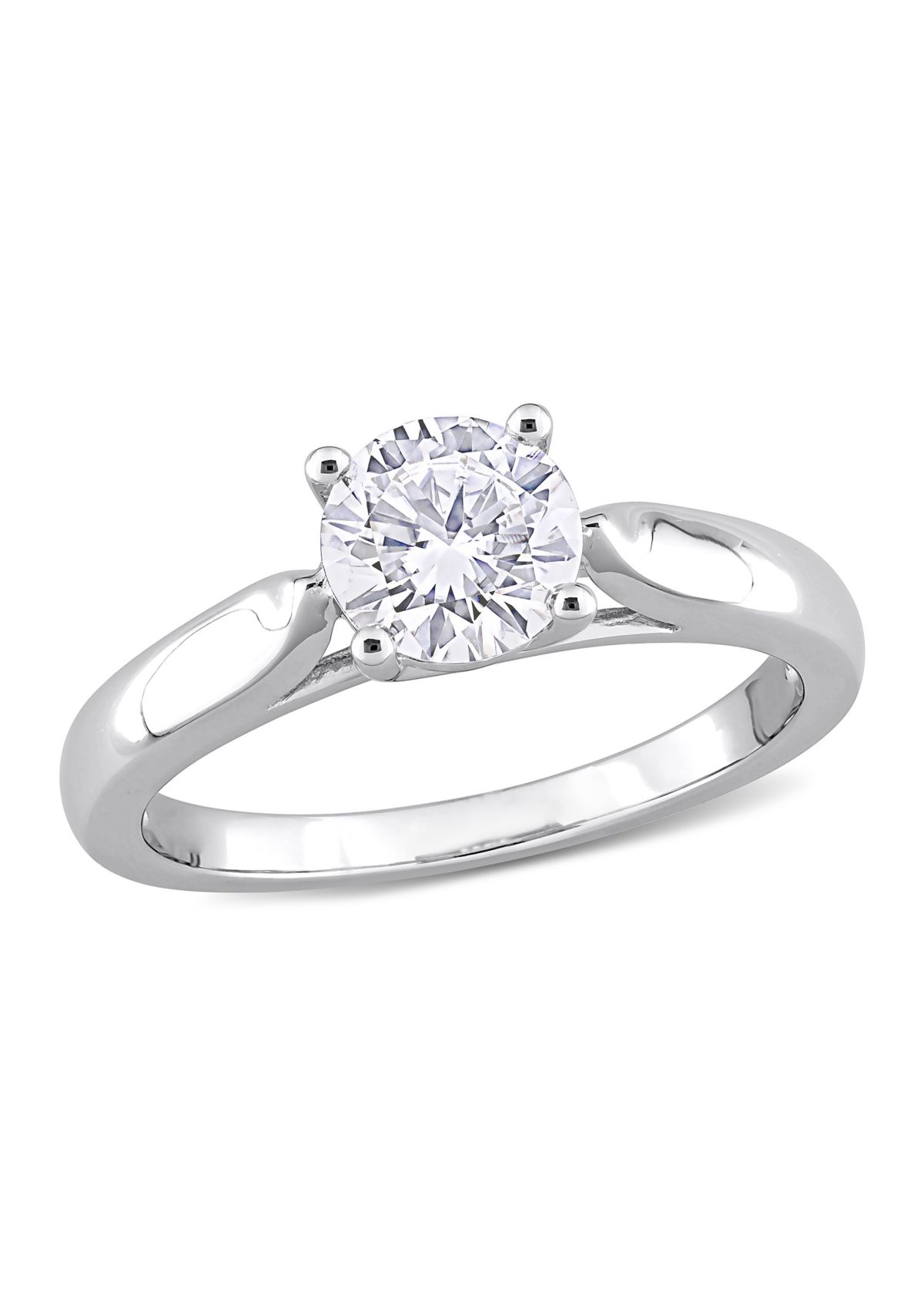 1 ct. t.w. Created Moissanite Solitaire Engagement Ring in Sterling Silver