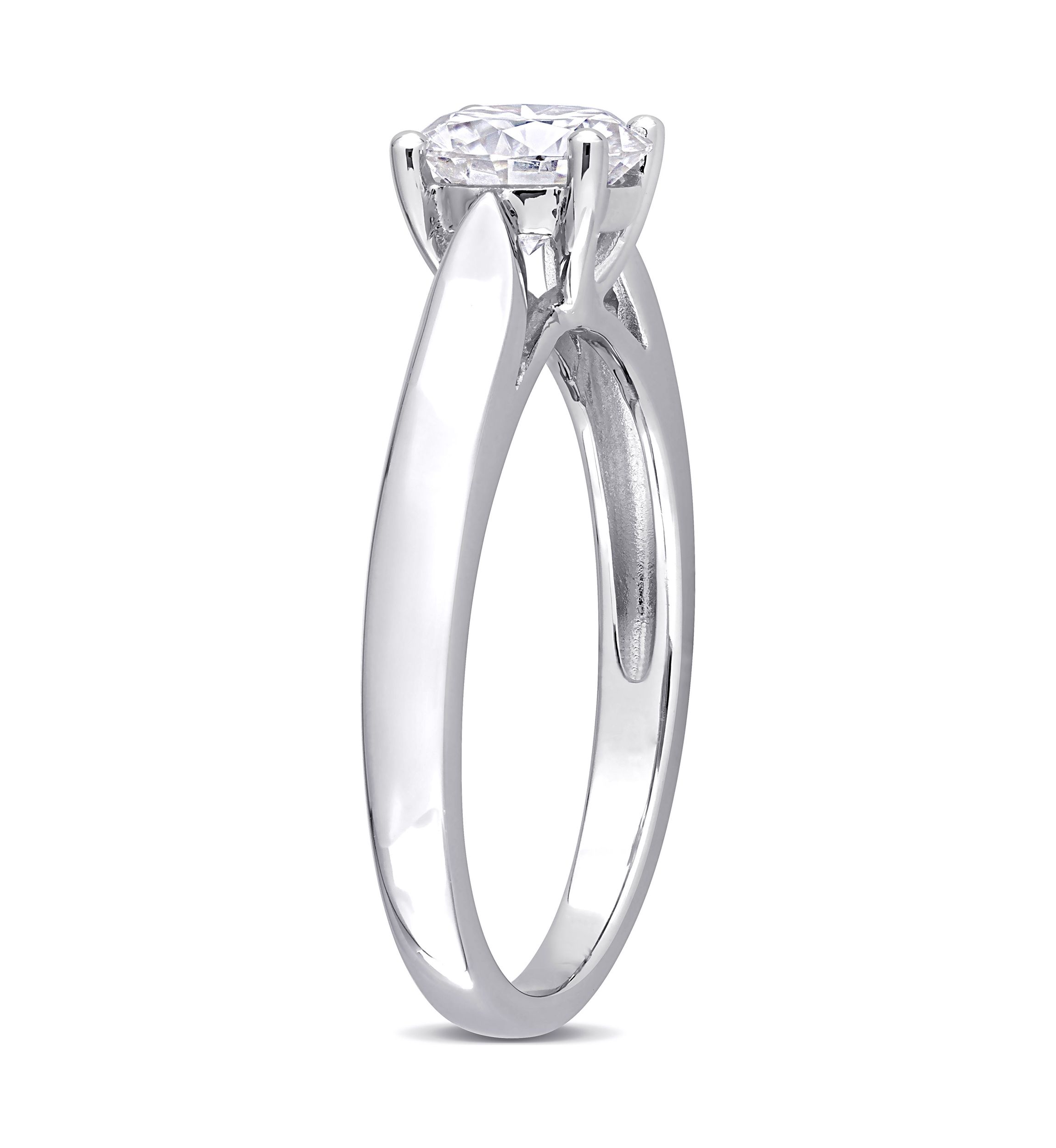 1 ct. t.w. Created Moissanite Solitaire Engagement Ring in Sterling Silver