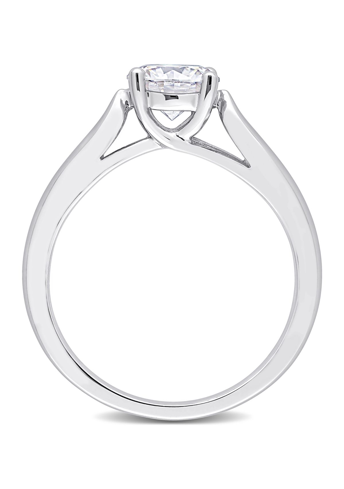 1 ct. t.w. Created Moissanite Solitaire Engagement Ring in Sterling Silver